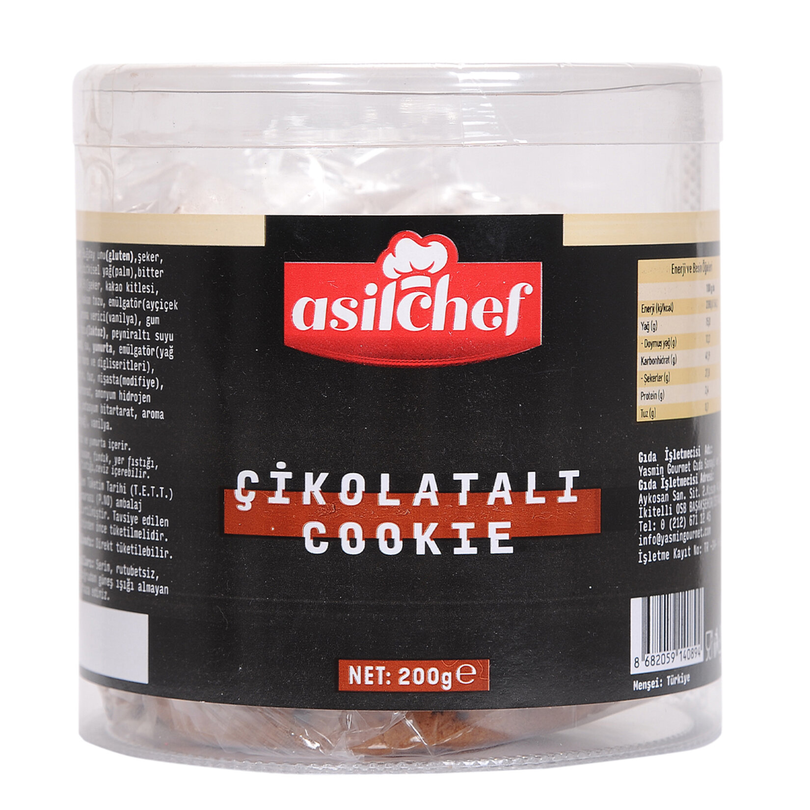 Asilchef Kakaolu Çikolatalı Cookie 200 G