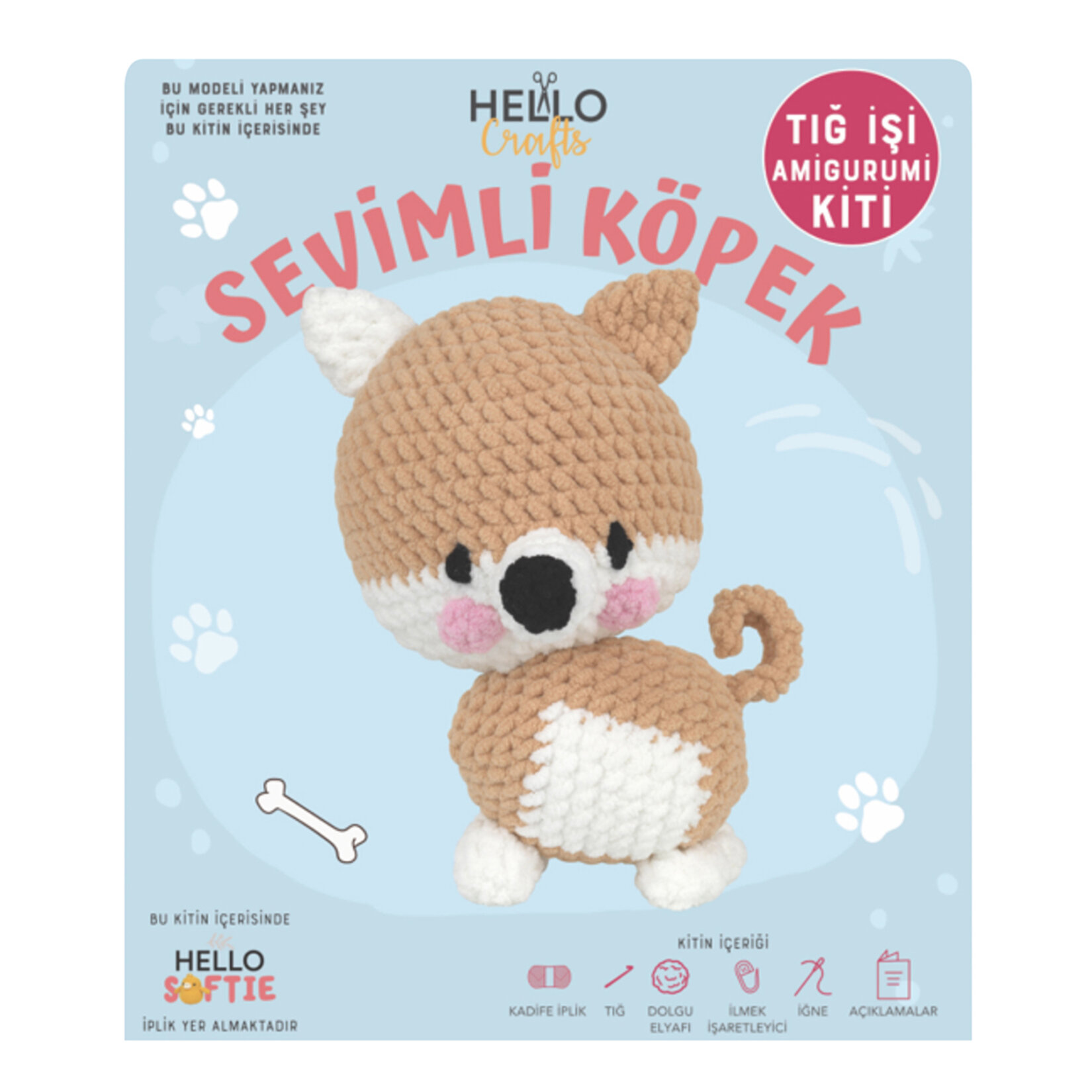 Tuva Hello Softie Amigurumi Kiti - Görsel 1