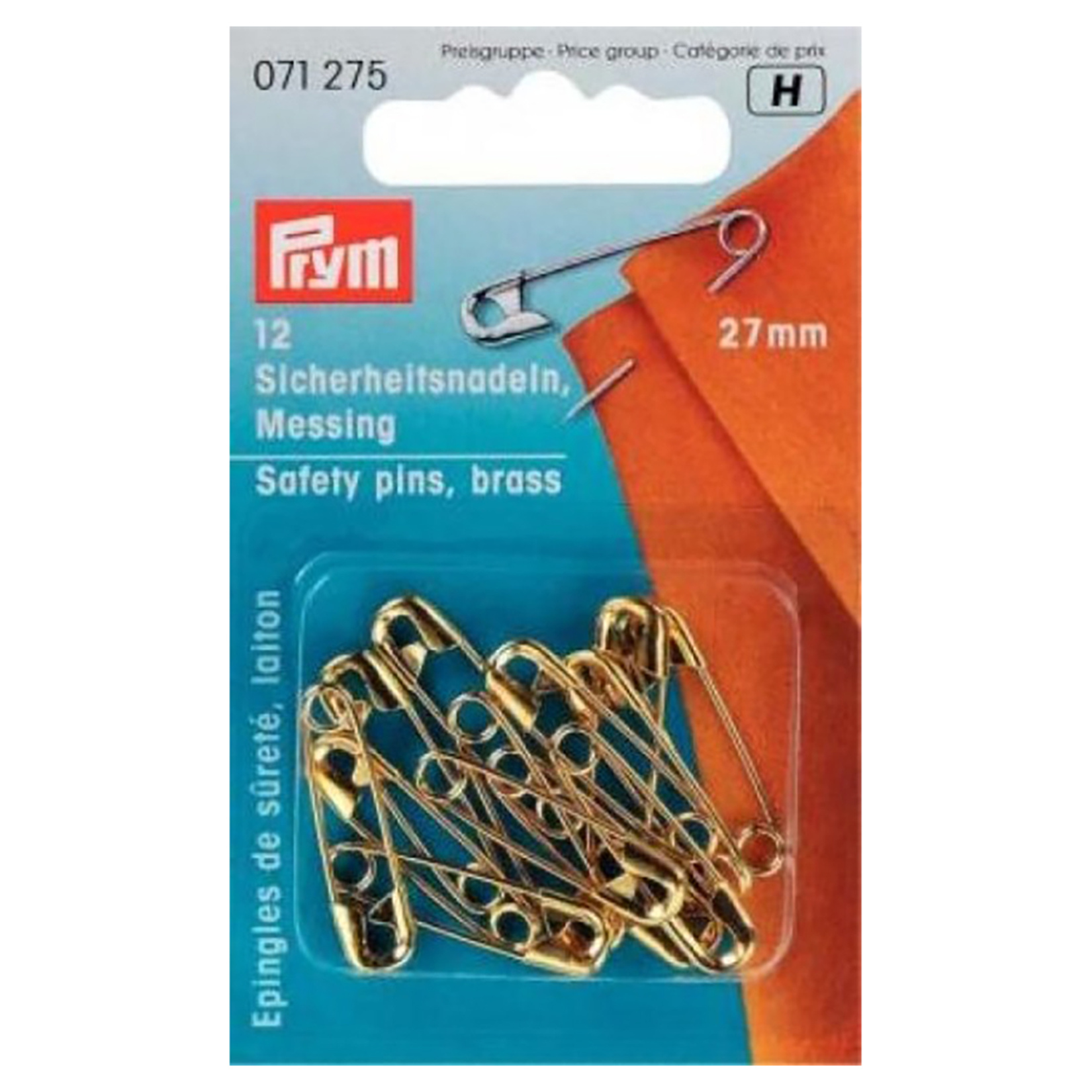 Prym Çengelli İğne 27 Mm Altın Renkli 12'li