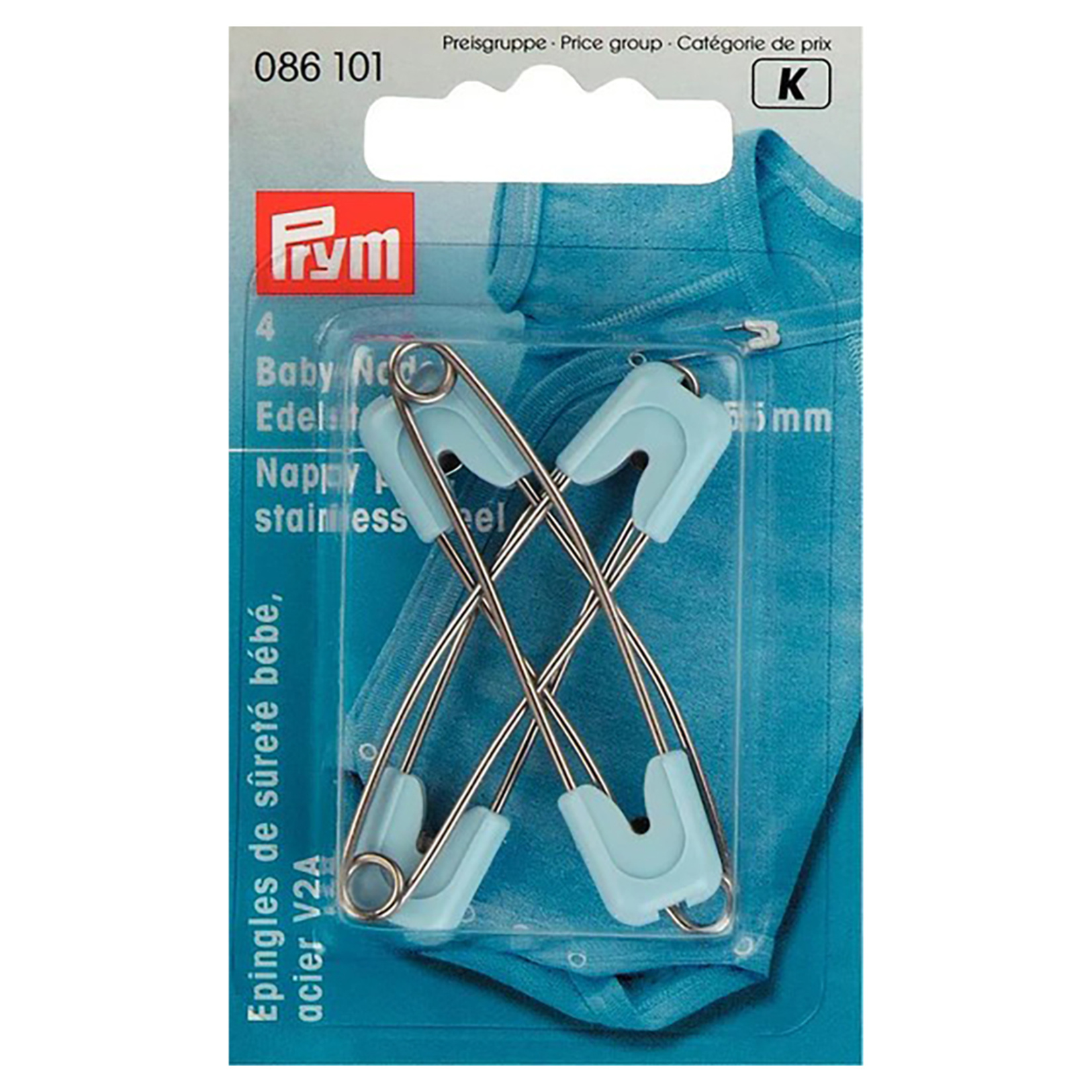 Prym Emniyetli Çengelli İğne 55 Mm 4 Adet Mavi