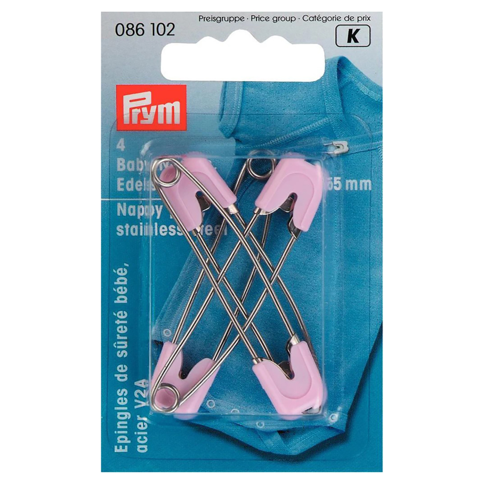 Prym Emniyetli Çengelli İğne 55 Mm Pembe 4'lü