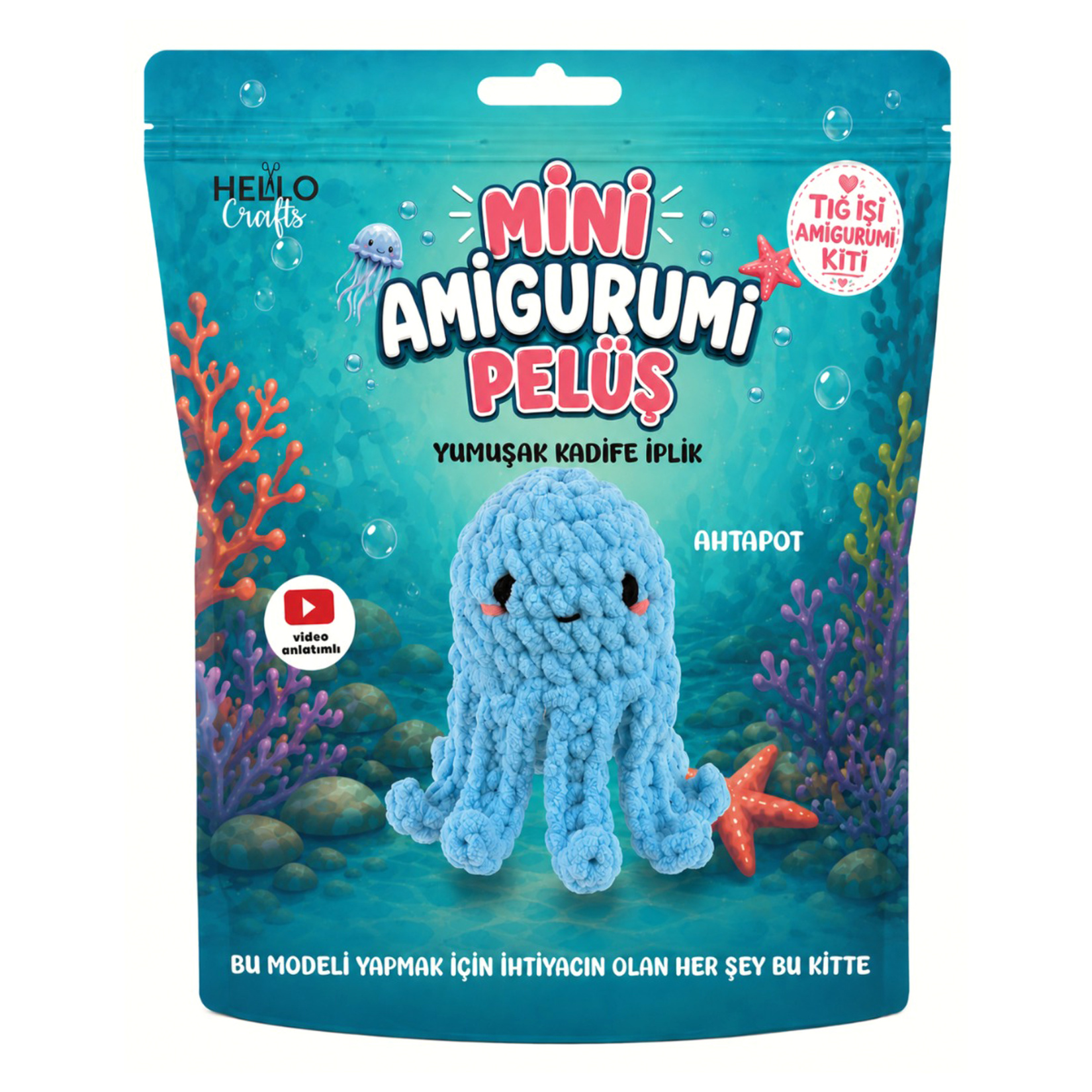 Tuva Hello Mini Amigurumi Peluş Kit