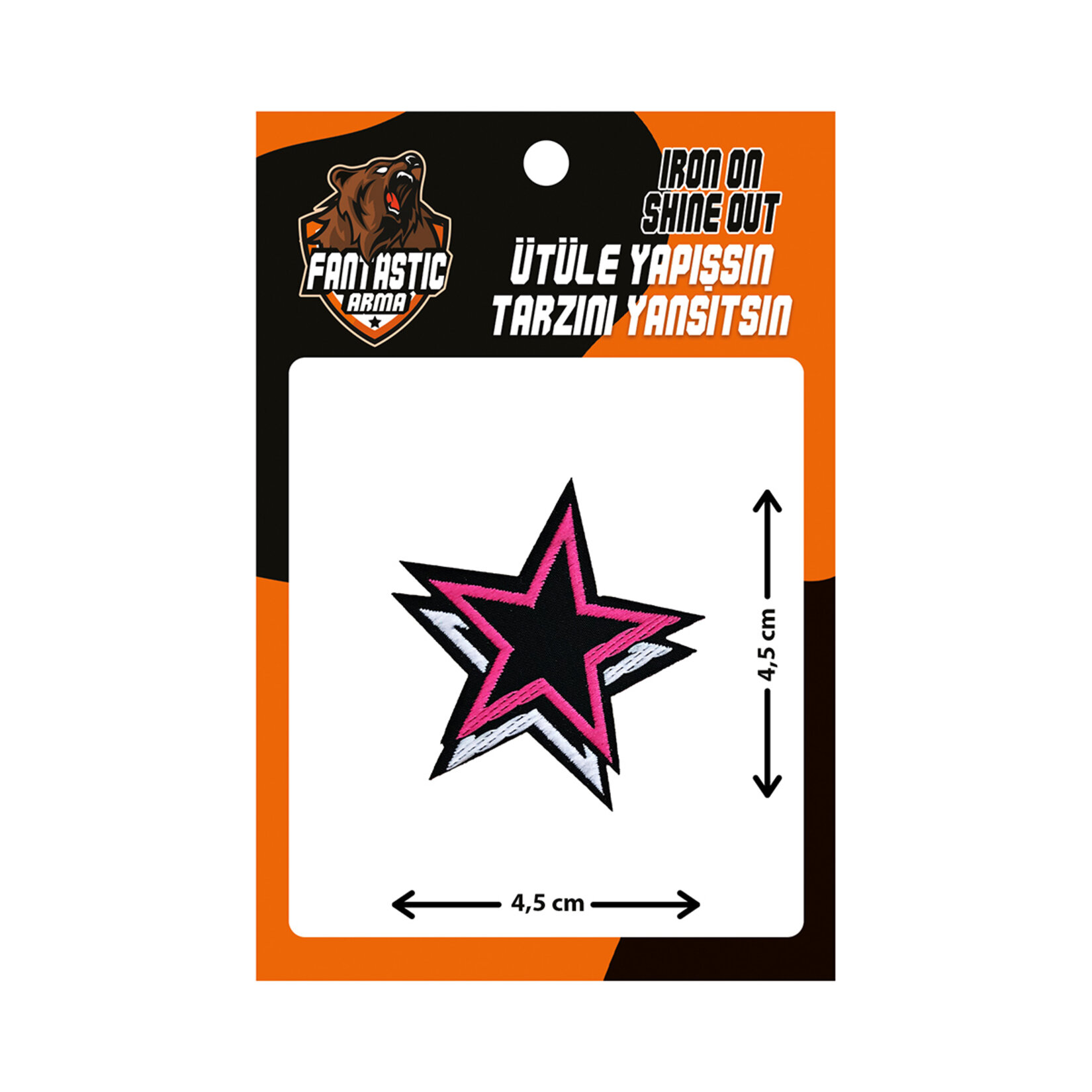 Fantastic Ütü İle Yapışan Dokuma Arma - Çift Yıldız - Görsel 1