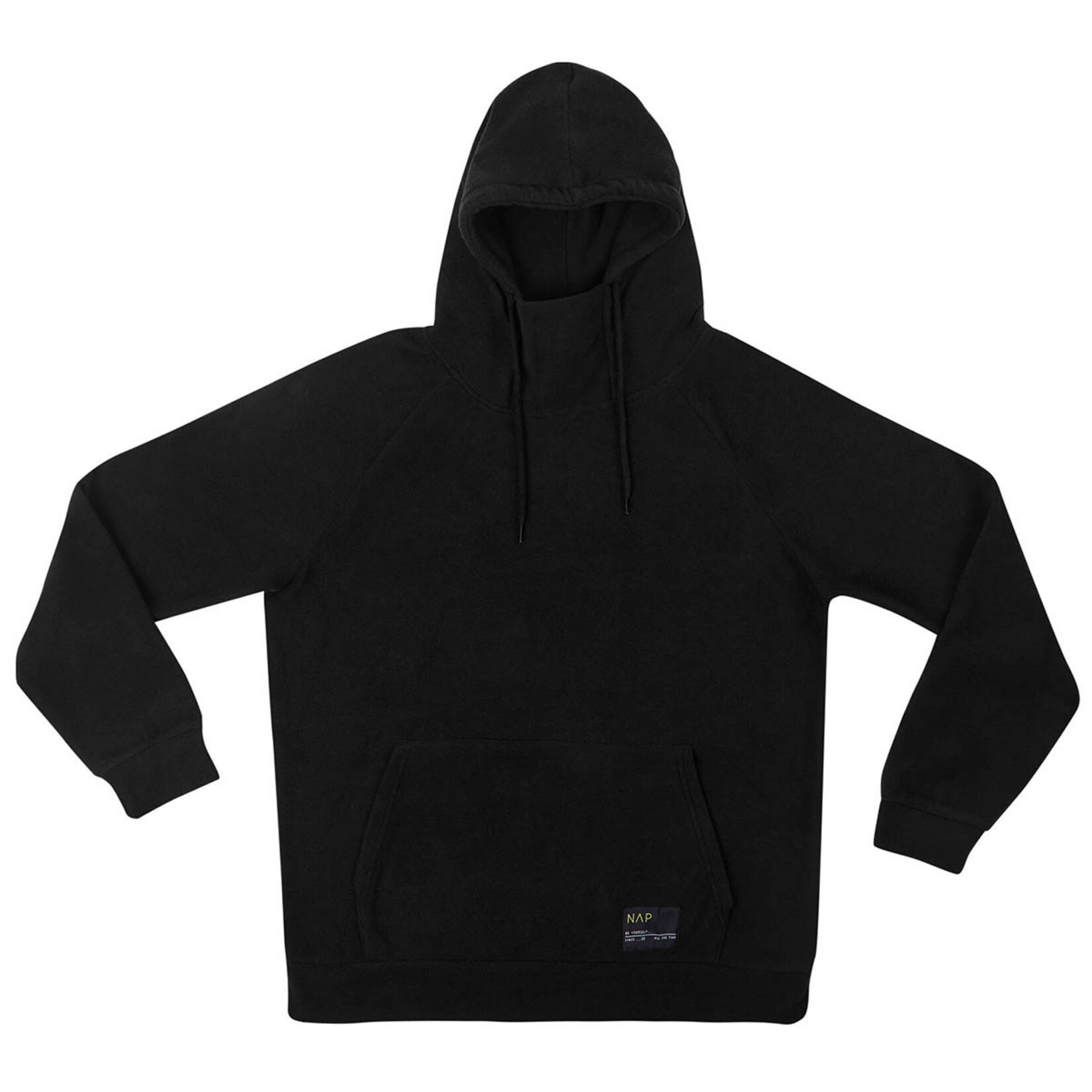 Nap Erkek Kapüşonlu Dik Yaka Polar Siyah XXL