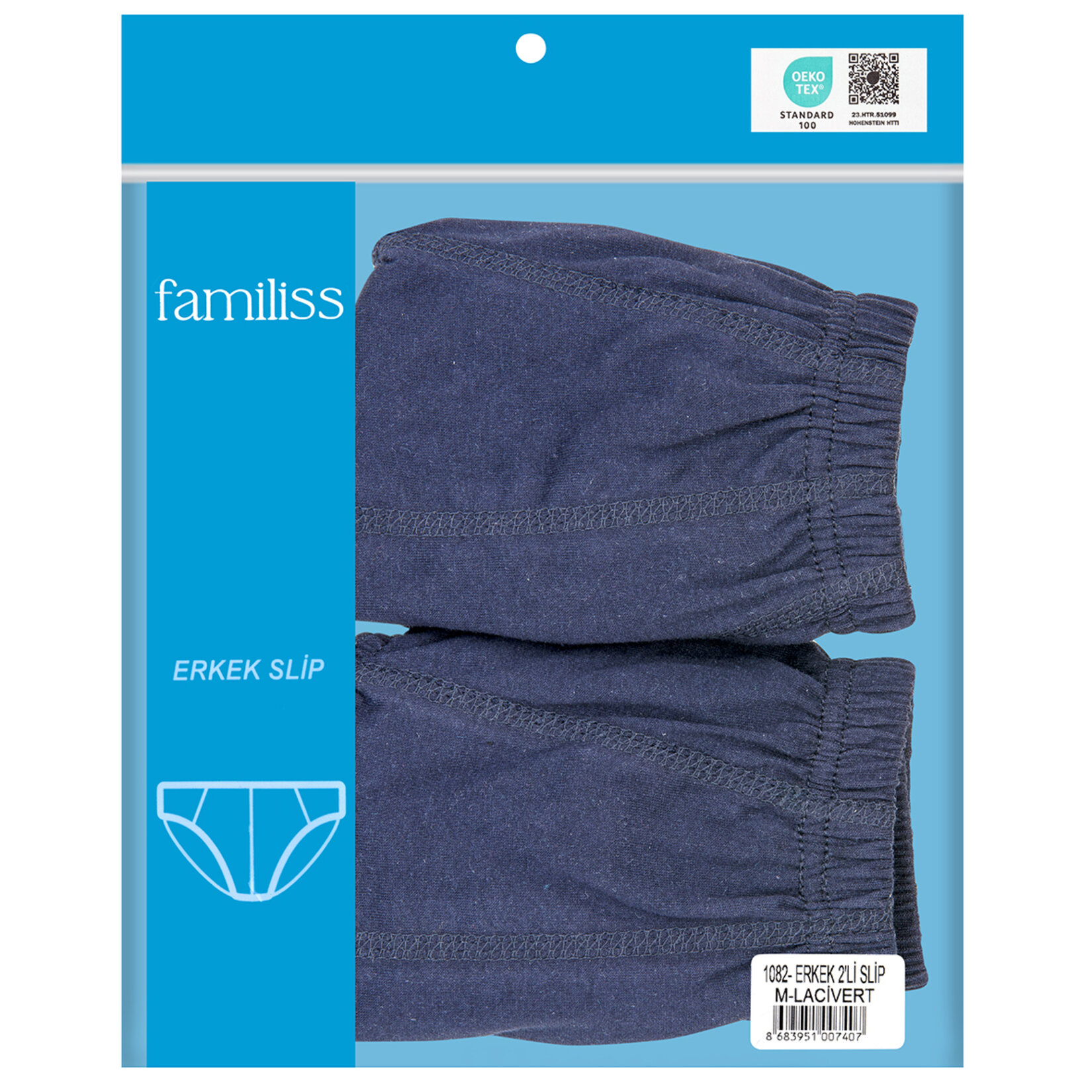 Familiss Erkek 2'li Slip Lacivert - M
