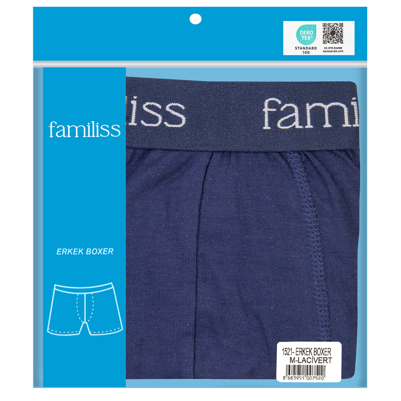 Familiss Erkek Boxer S Lacivert