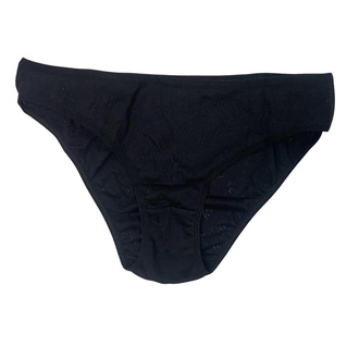 Yaase Siyah-Bordo Kadın Slip 2'li Slip L