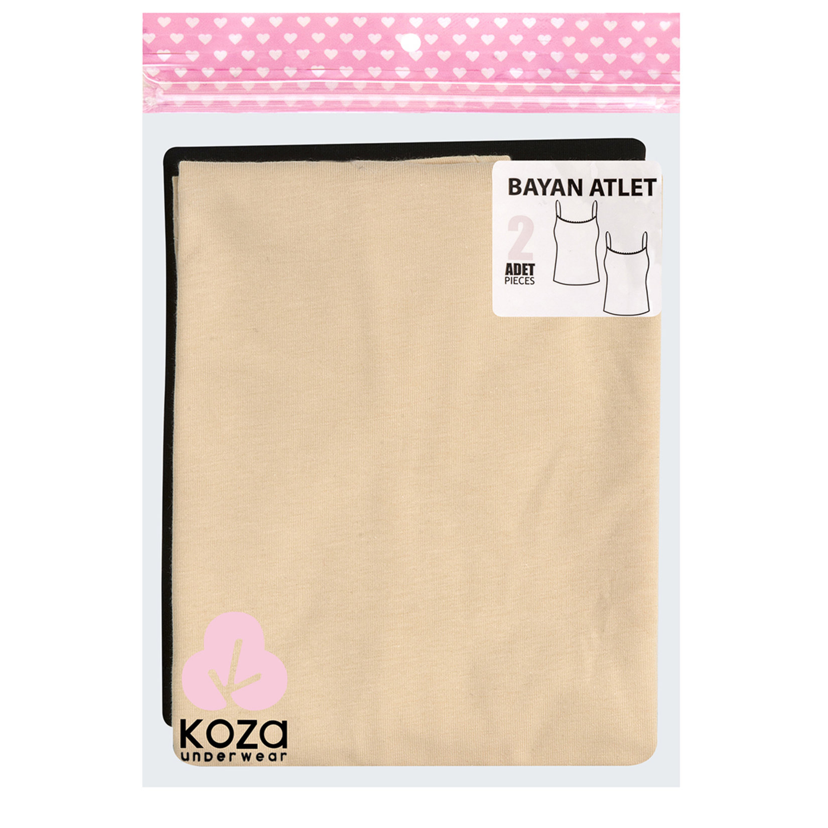 Koza 2'Li Ten/Siyah L Kadın Atlet