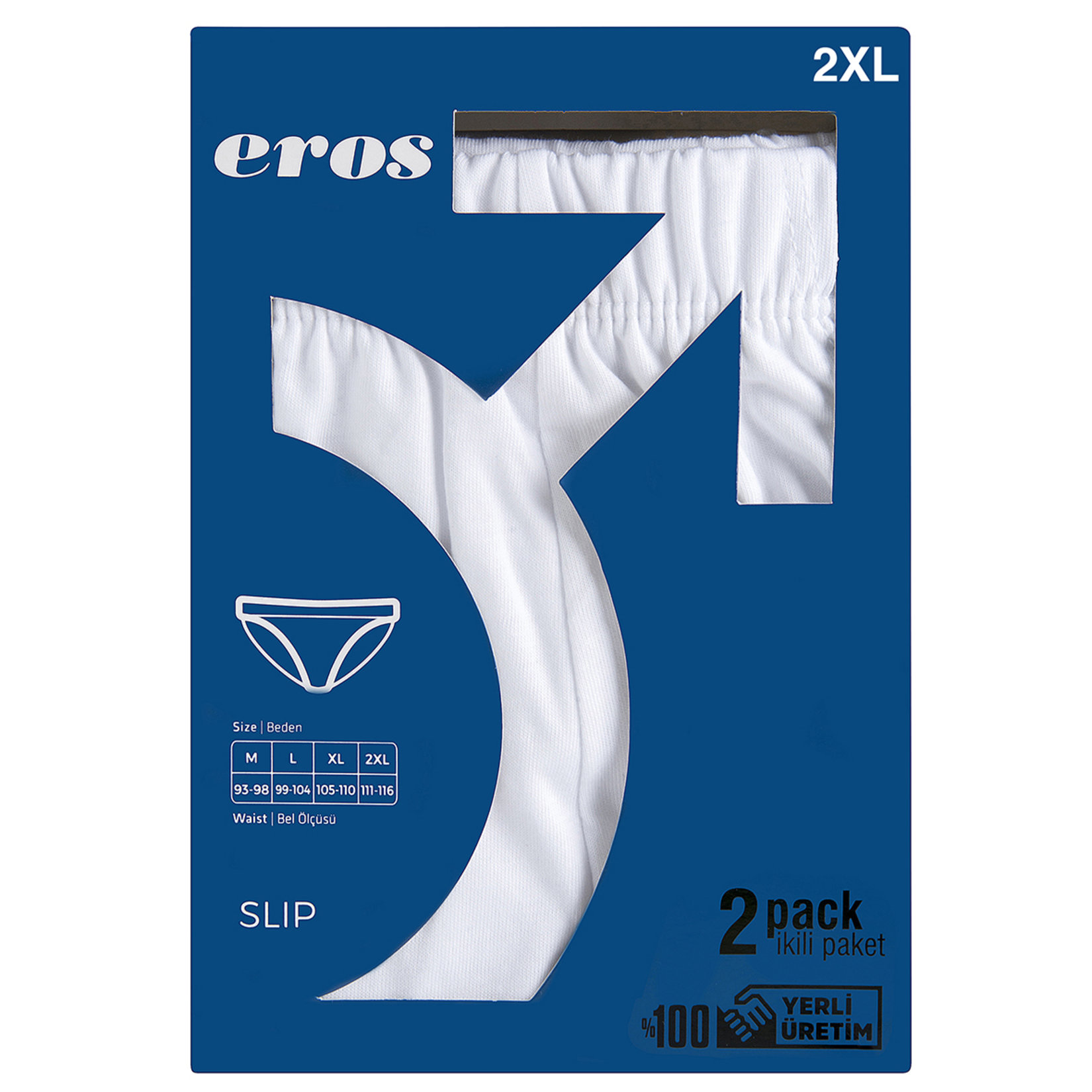 Eros Erkek Slıp 2'Li Byz Xxl