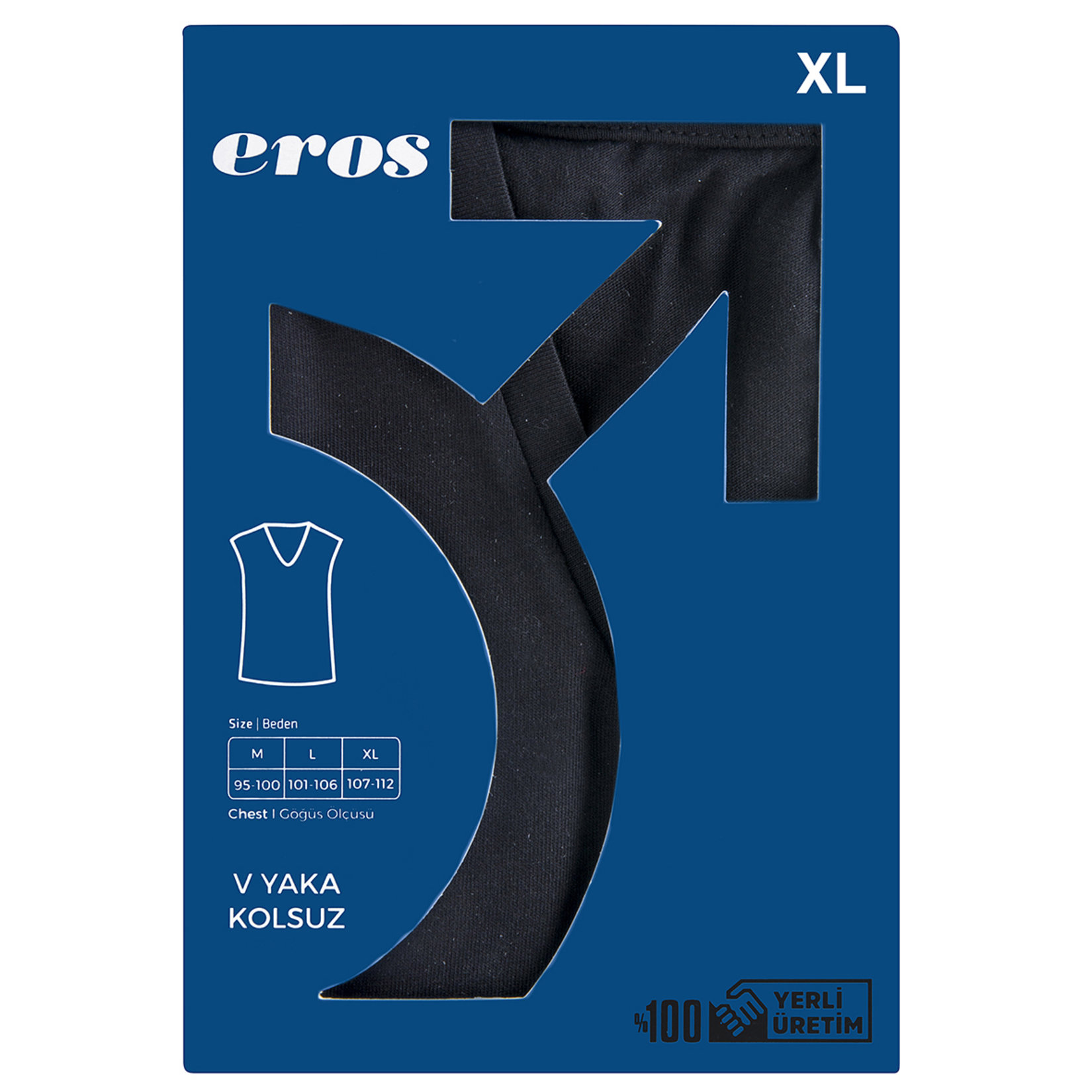 Eros Erkek Penye Kolsuz V Yaka Atlet Syh Xl
