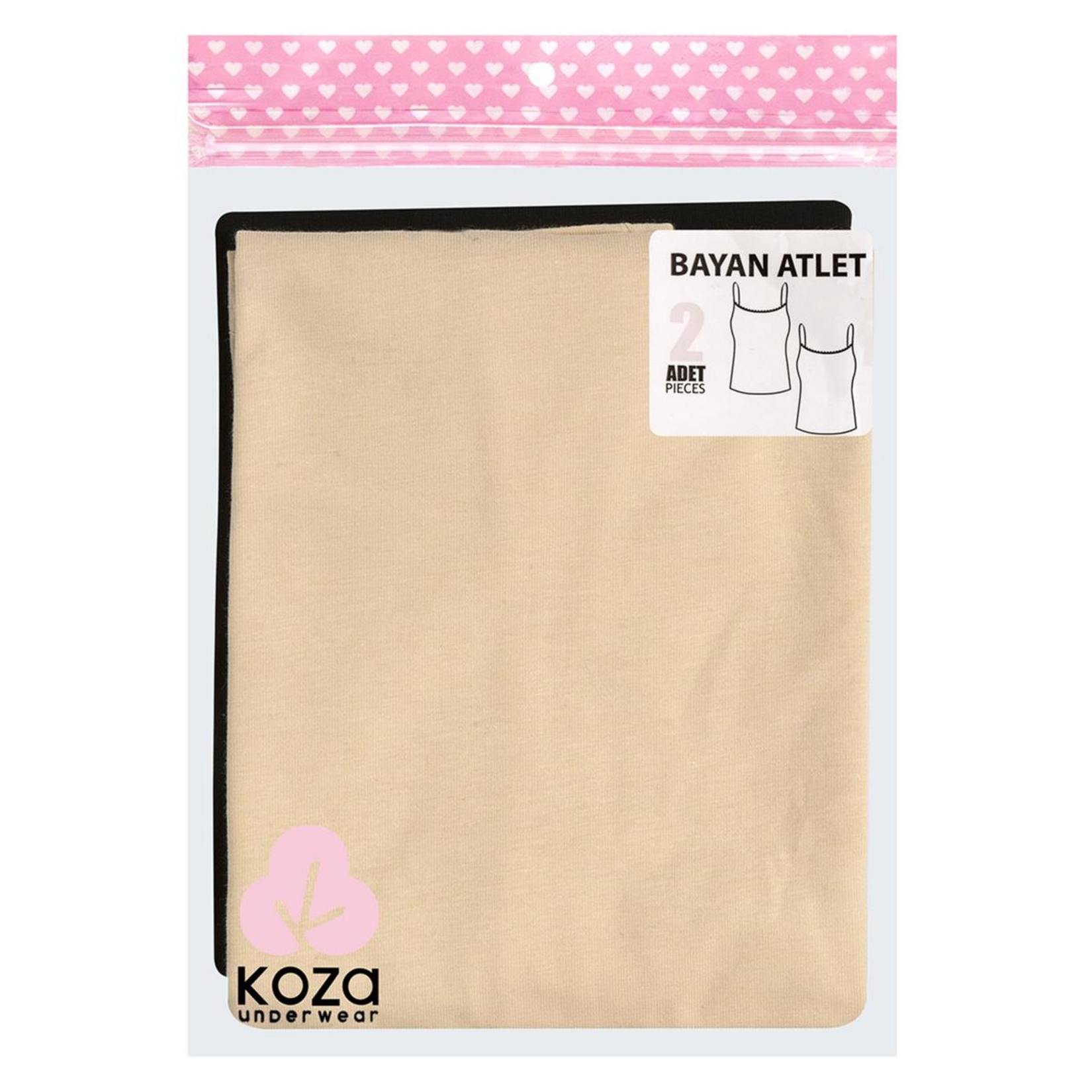 Koza My Kadın  Atlet 2'li Ten - Siyah S