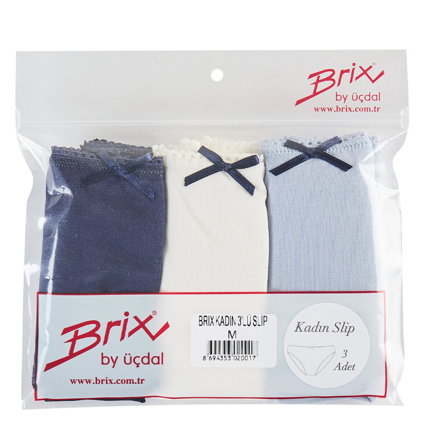 Brix Kadın 3'lü Slip S - Görsel 2