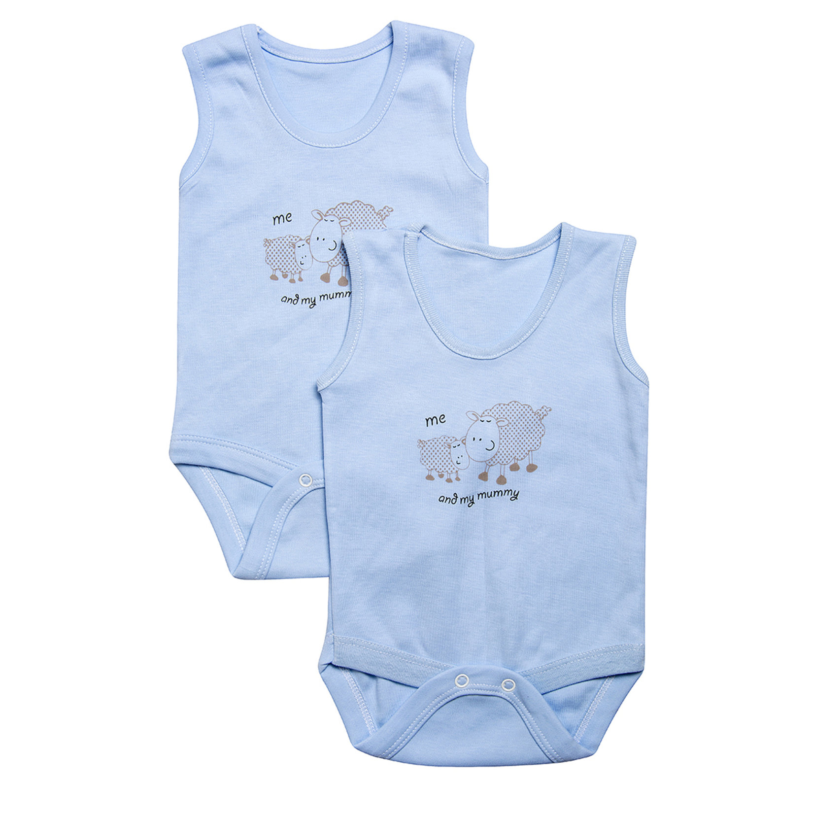 Kardelen Bebe Kolsuz Body 2'li Mavi 0-24 Ay