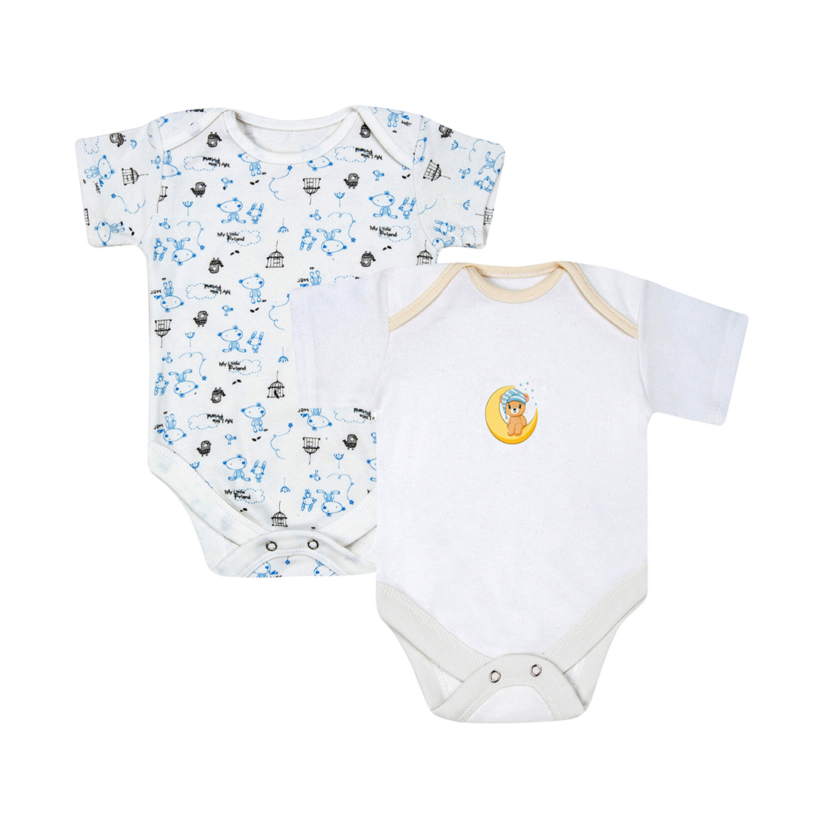 Kardelen Bb 2'li Kısa Kol Body Erkek 0-3 Ay