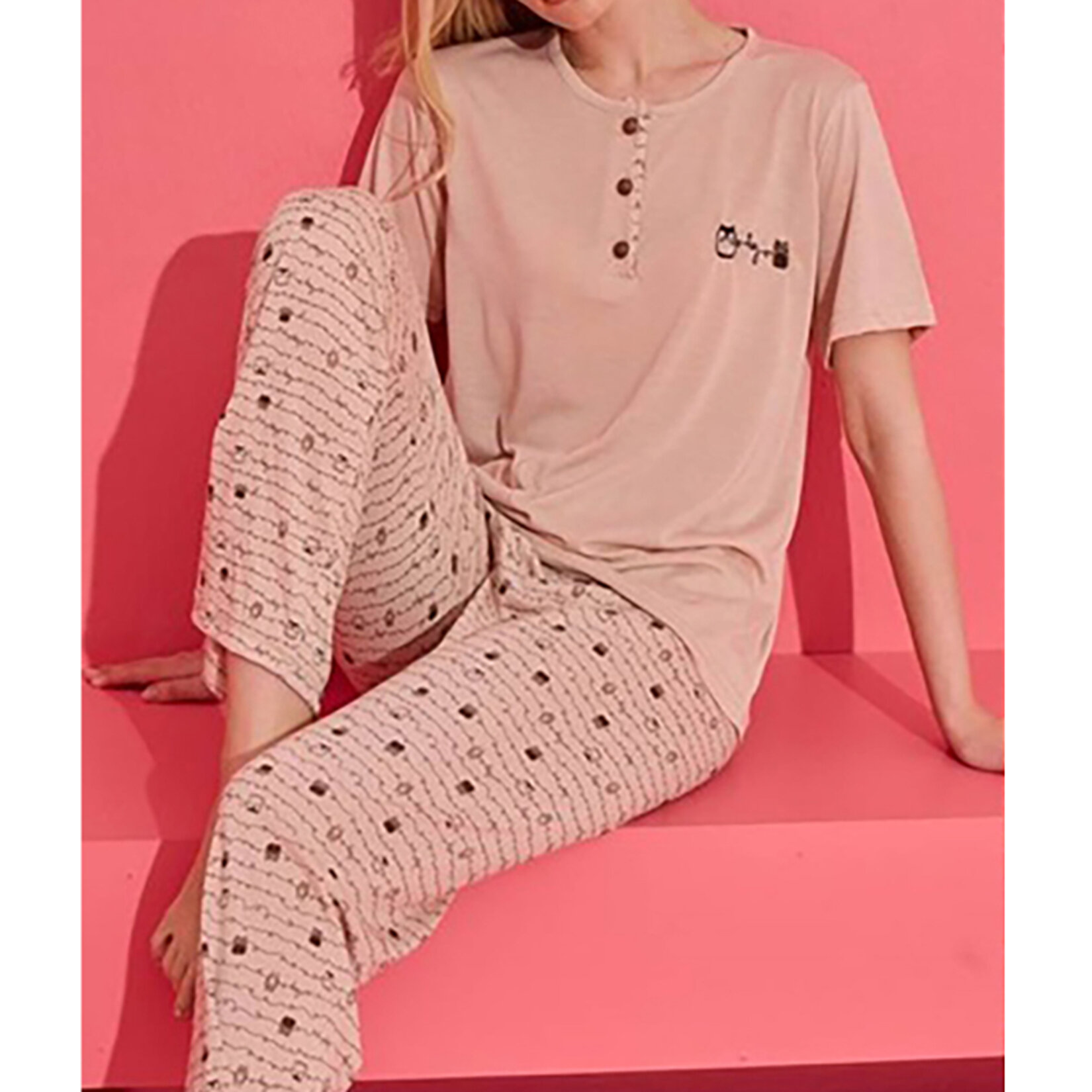 Ezelisa Kısa Kollu Pijama Takımı