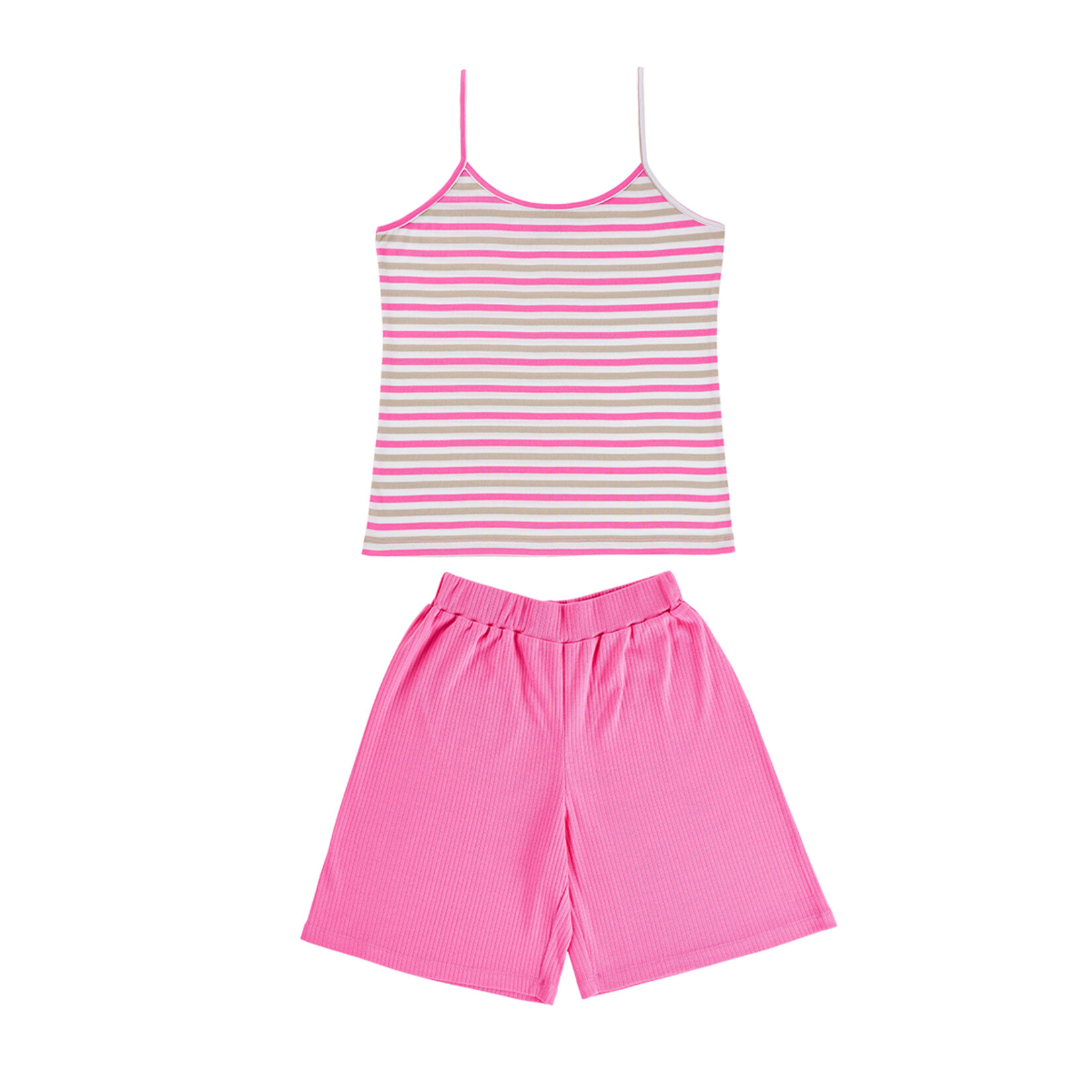 Brix Kadın İnce Askılı Pijama Takımı Fuşya XL