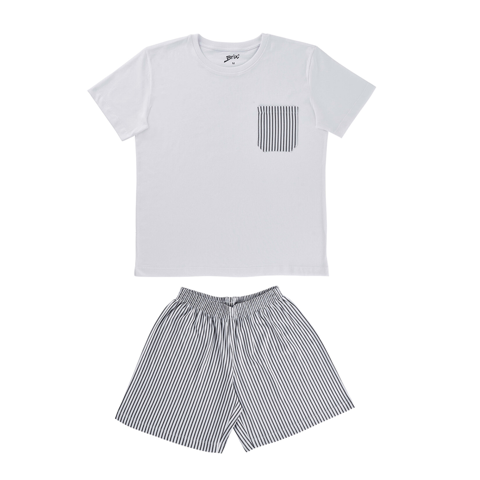 Brix Kadın Kısa Kollu Pijama Takımı Beyaz M