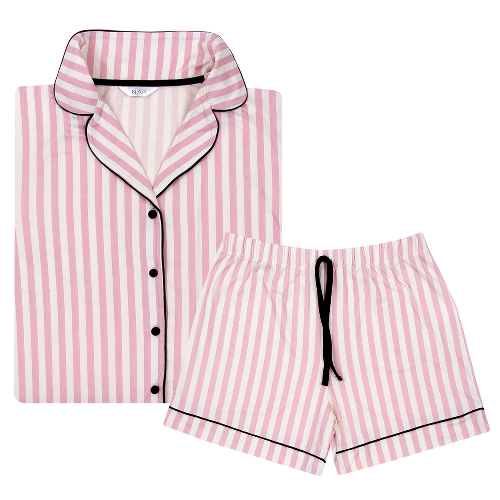 Nap Kadın Ara Biyeli Düğmeli Şortlu Takım L