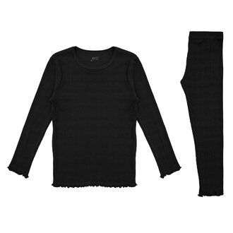 Brix Kız Çock Fitilli Taytlı Takım Füme 5-6