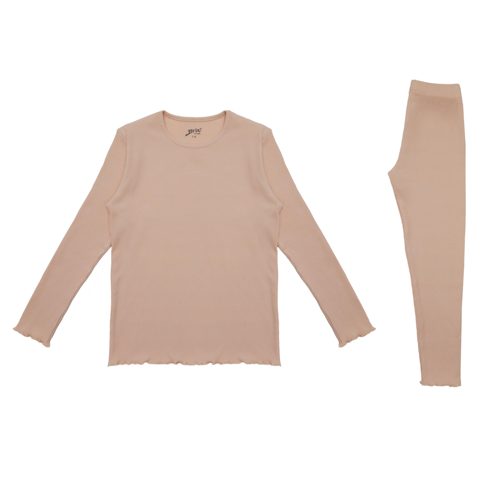 Brix Kız Çocuk Fitilli Taytlı Takm Pudra 9-10 