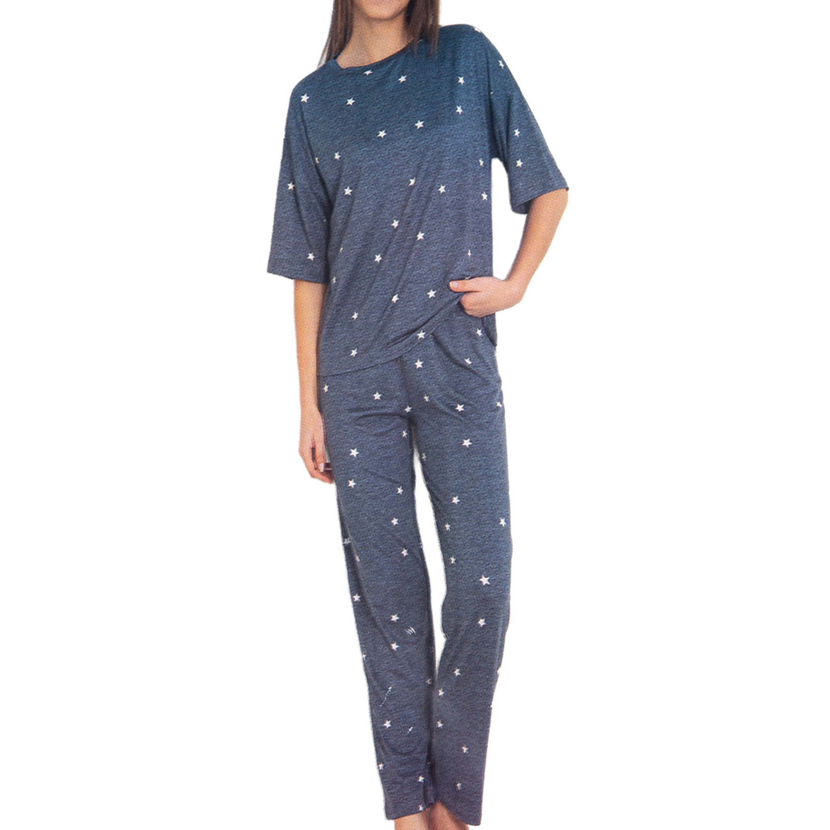 Dofi Kısa Kollu Kadın Pijama Takımı S - XL - Görsel 2