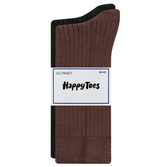 Happy Toes Ribli Soft Soket Çorap 2'li 40-45