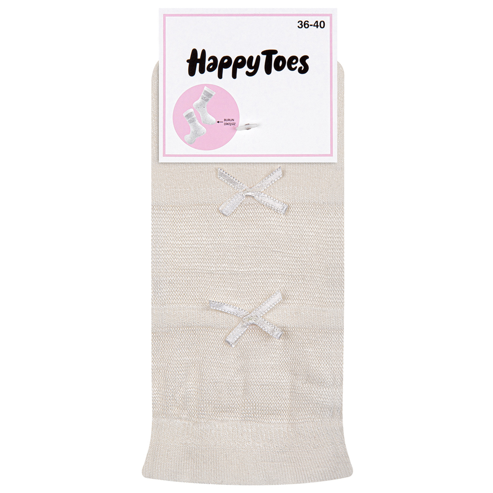 Happy Toes Kadın Fiyonklu Çorap 36-40 - Görsel 1