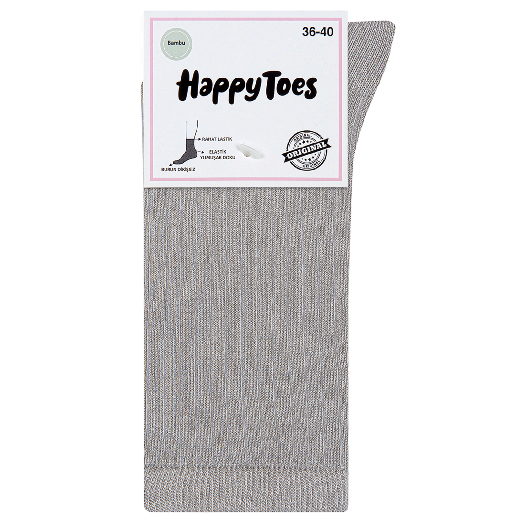 Happy Toes Bambu Ribli Kadın Çorap 36-40 - Görsel 2