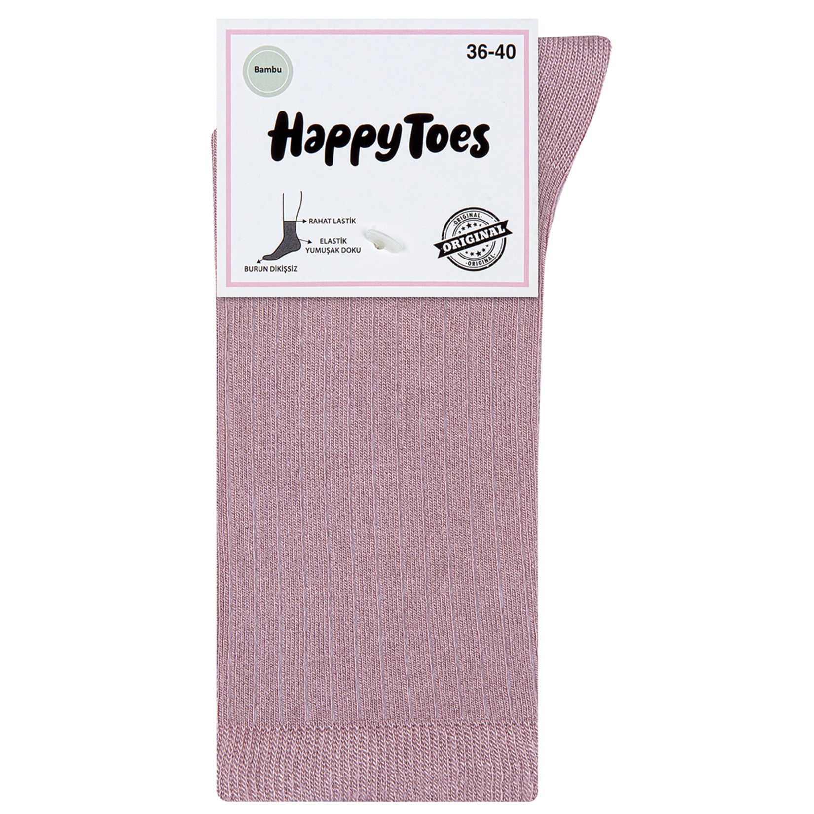 Happy Toes Bambu Ribli Kadın Çorap 36-40 - Görsel 3