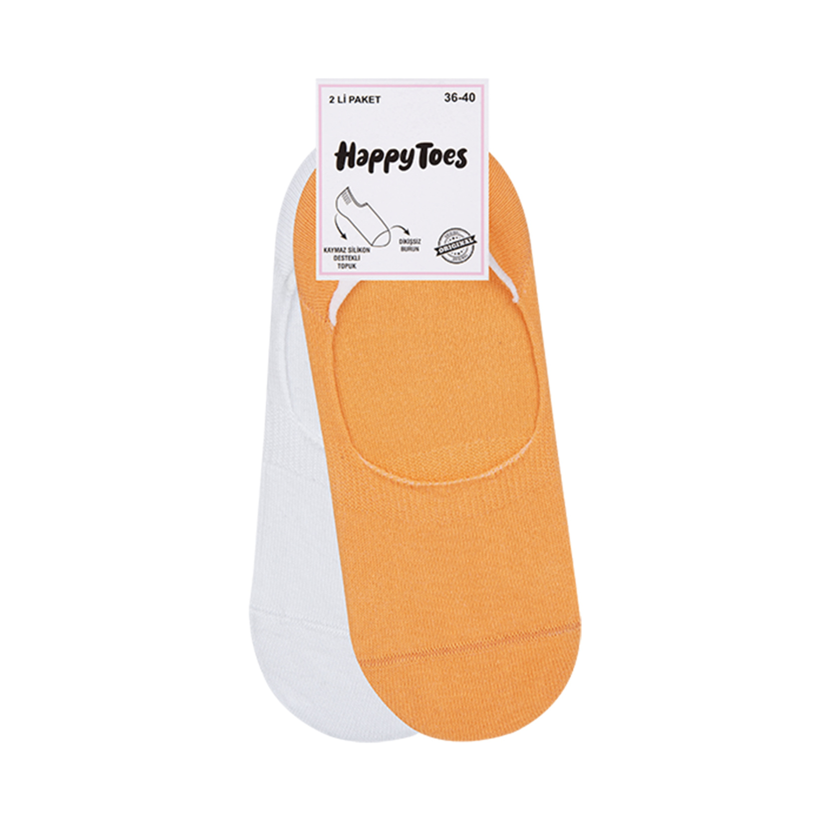 Happy Toes Kadın Babet Çorap 2'li 36-40 - Görsel 2