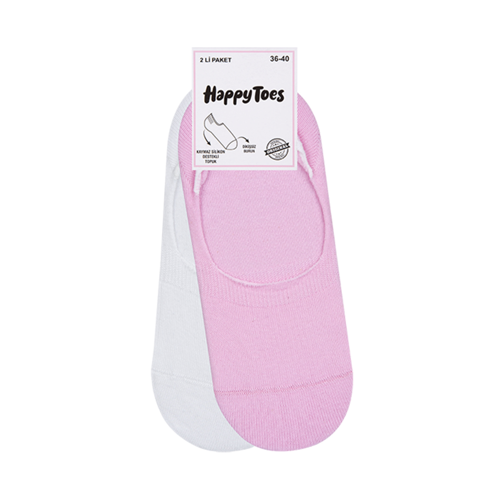 Happy Toes Kadın Babet Çorap 2'li 36-40 - Görsel 3