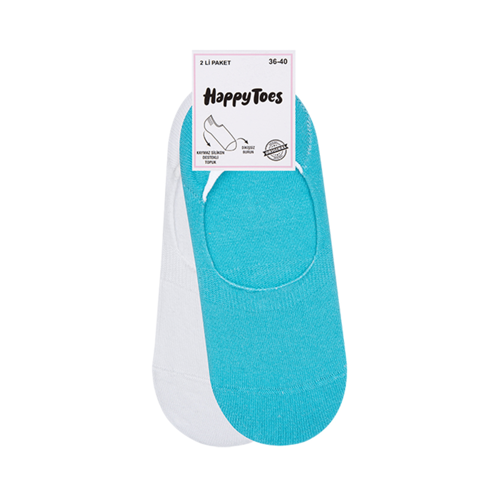 Happy Toes Kadın Babet Çorap 2'li 36-40 - Görsel 5