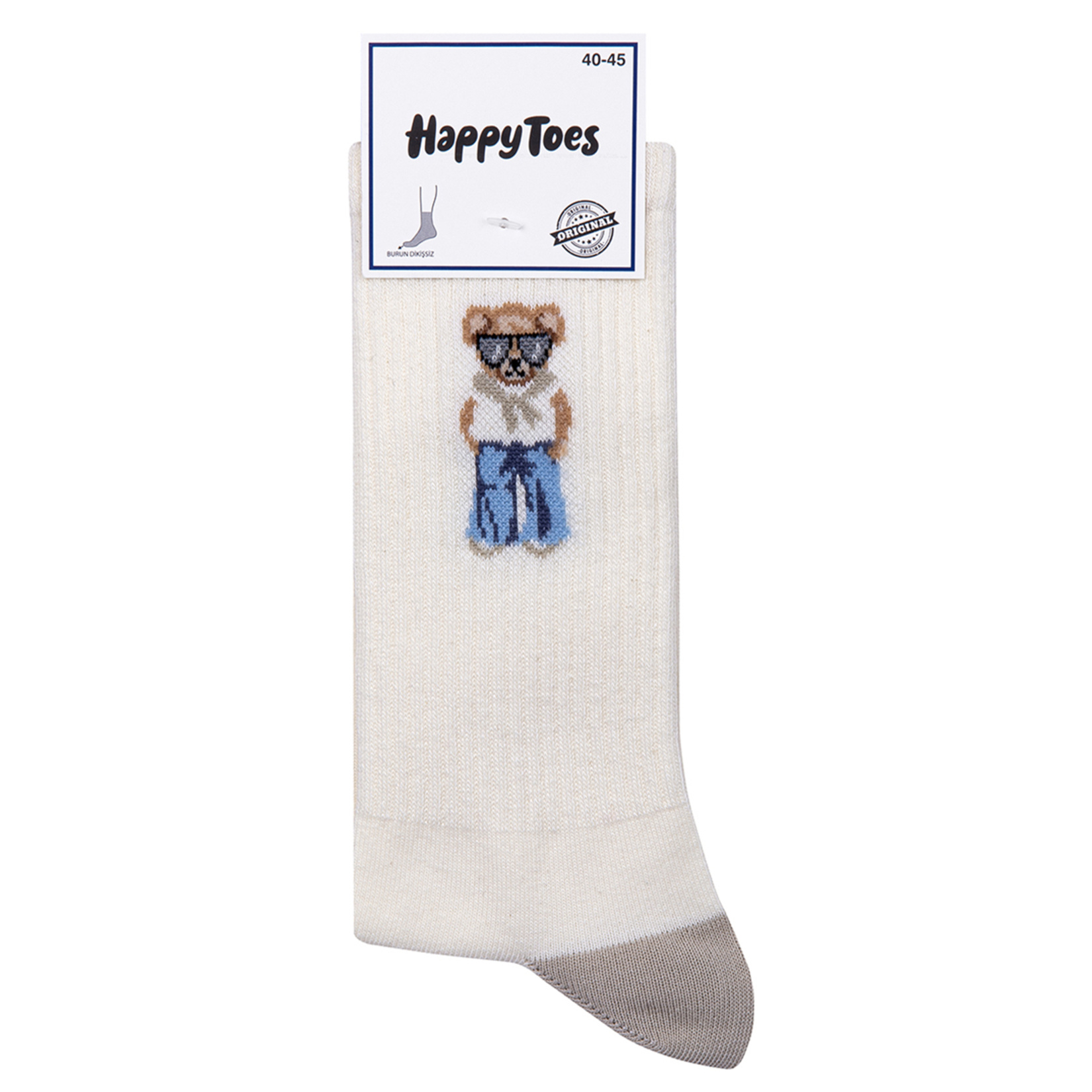 Happy Toes Ayıcık Desenli Çorap 40-45 - Görsel 1