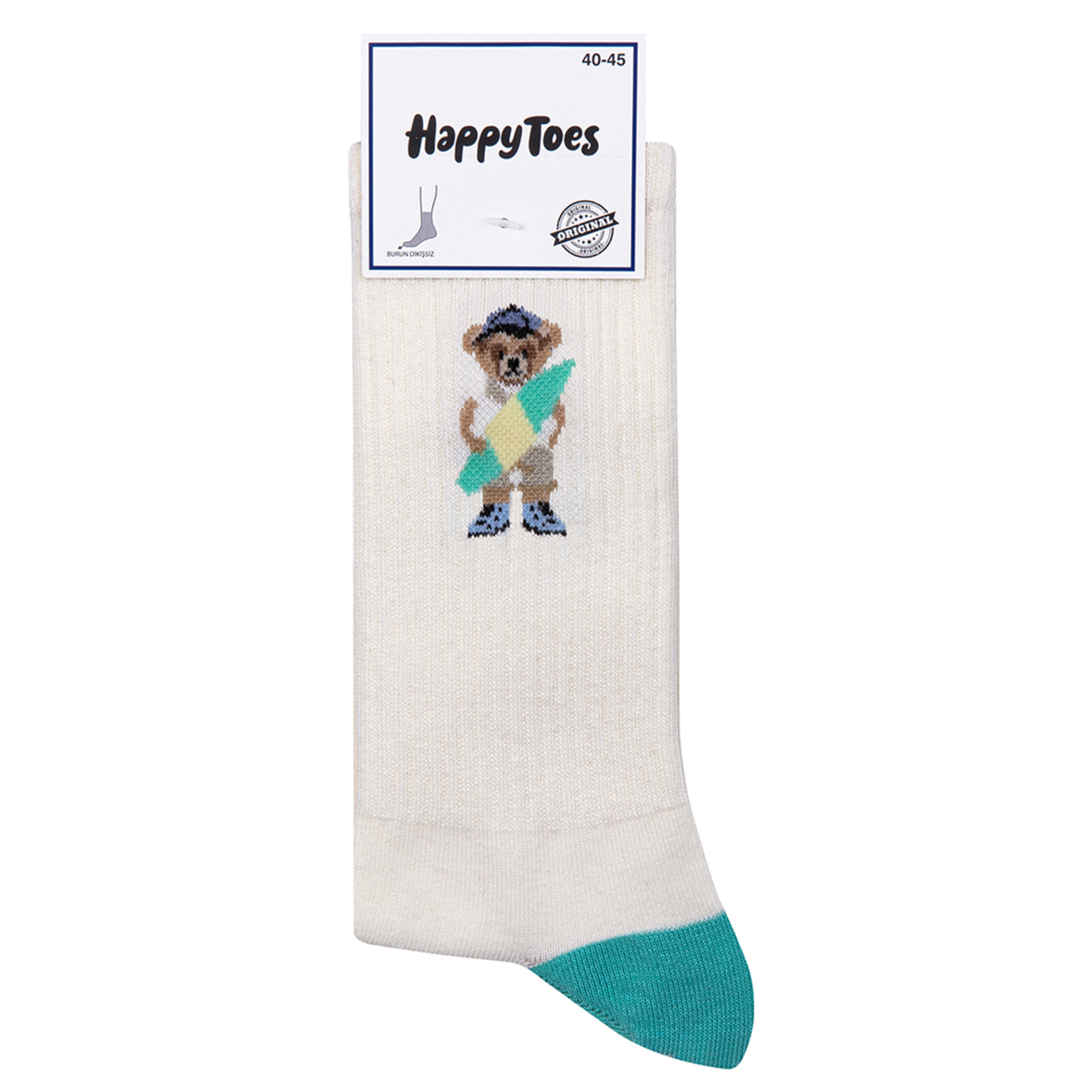 Happy Toes Ayıcık Desenli Çorap 40-45 - Görsel 3