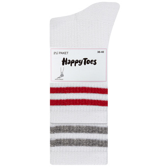 Happy Toes Yarım Soket Spor Çorap 2'li 36-40
