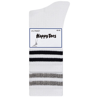 Happy Toes Yarım Soket Spor Çorap 2'li 40-45