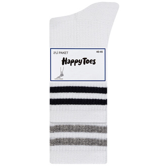 Happy Toes Yarım Soket Spor Çorap 2'li 40-45