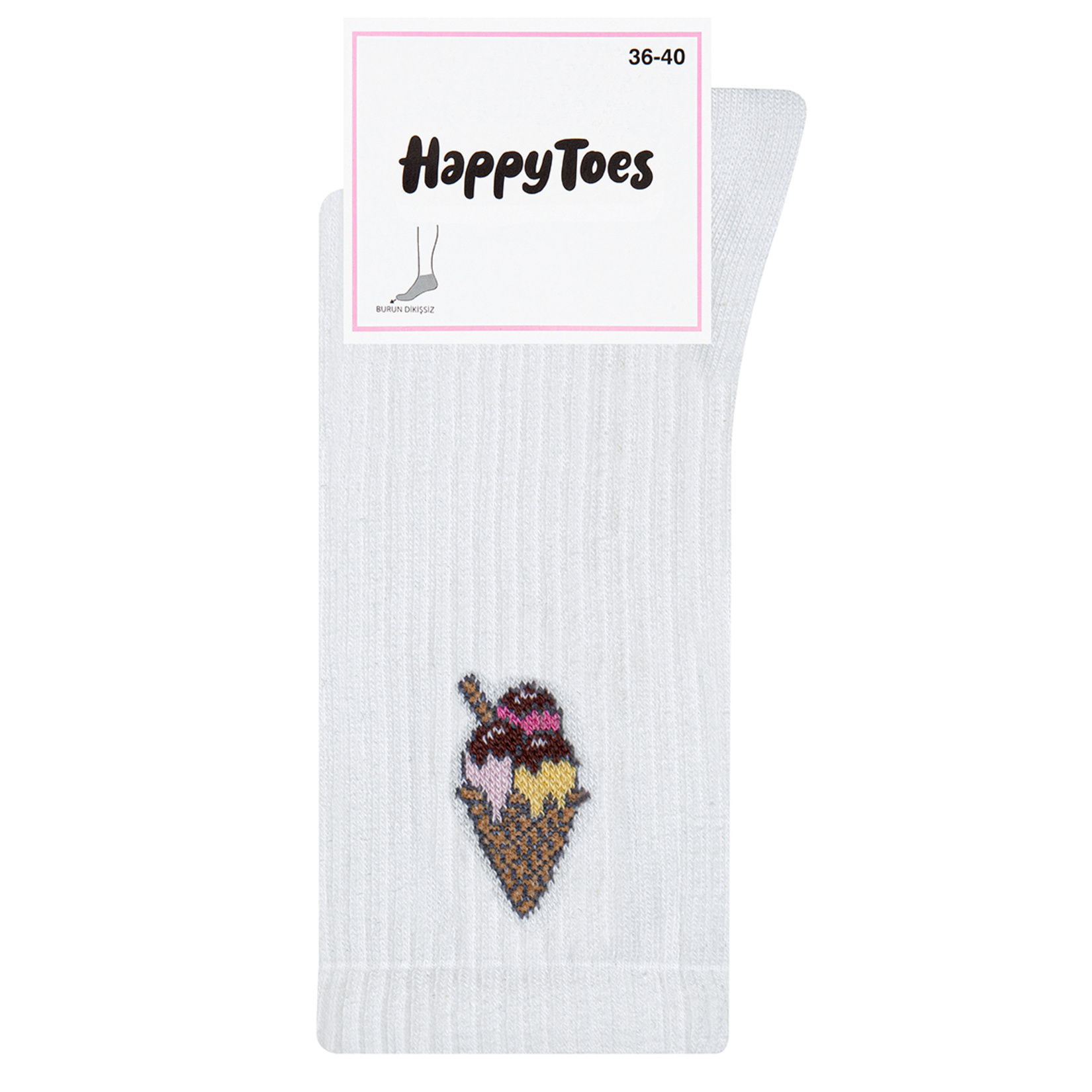 Happy Toes Dondurma Desenli Soket Çorap 36-40 - Görsel 1