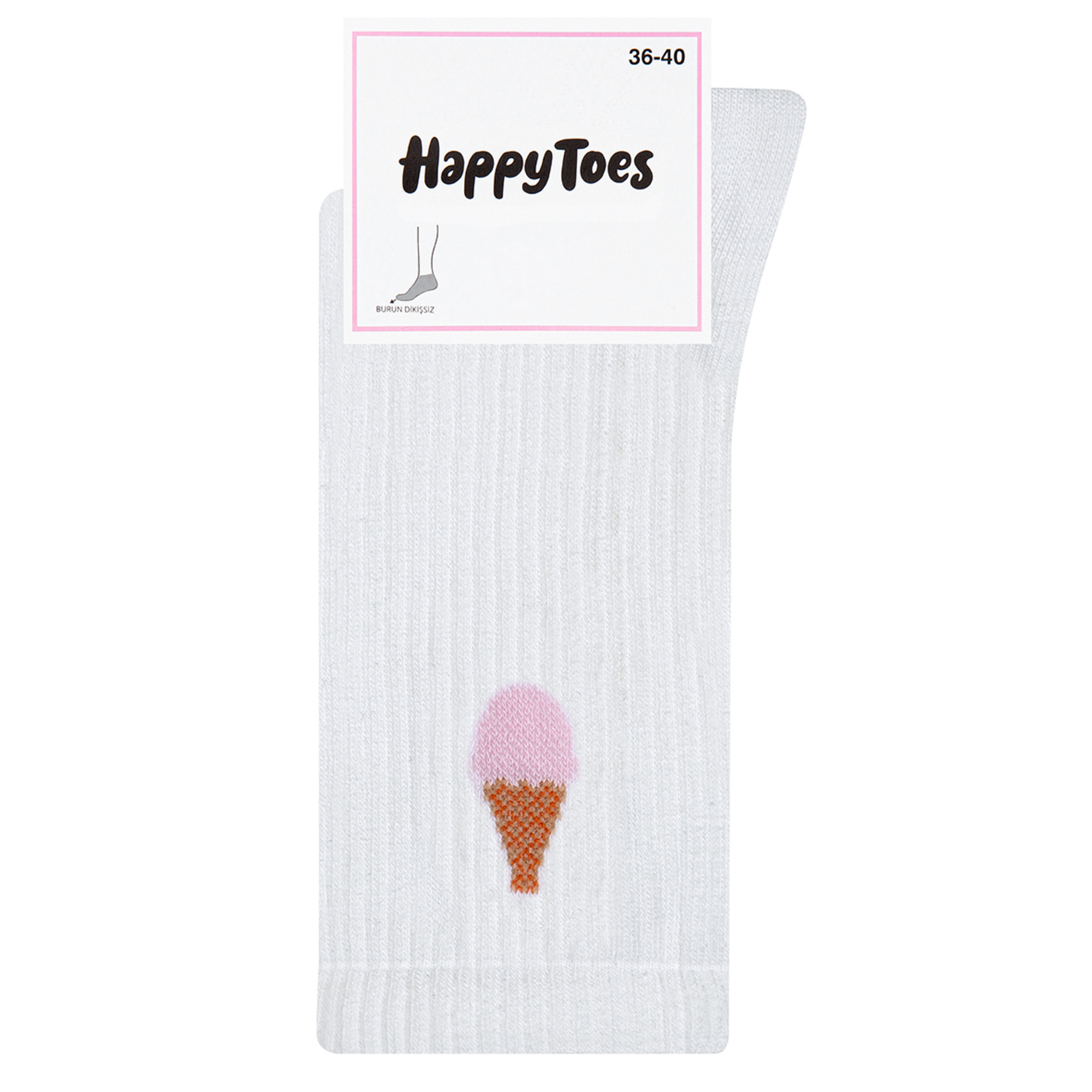 Happy Toes Dondurma Desenli Soket Çorap 36-40 - Görsel 3