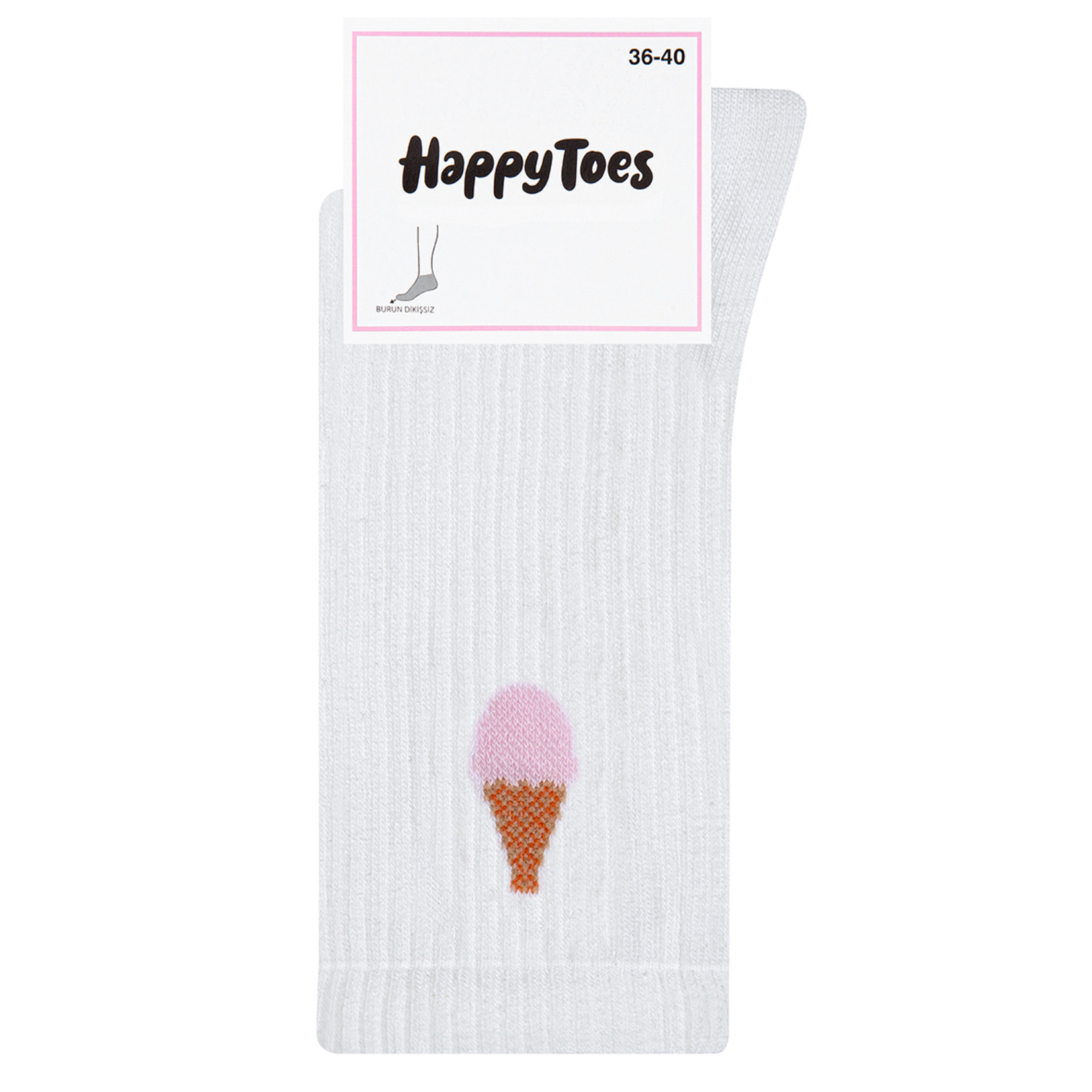 Happy Toes Dondurma Desenli Soket Çorap 36-40 - Görsel 3