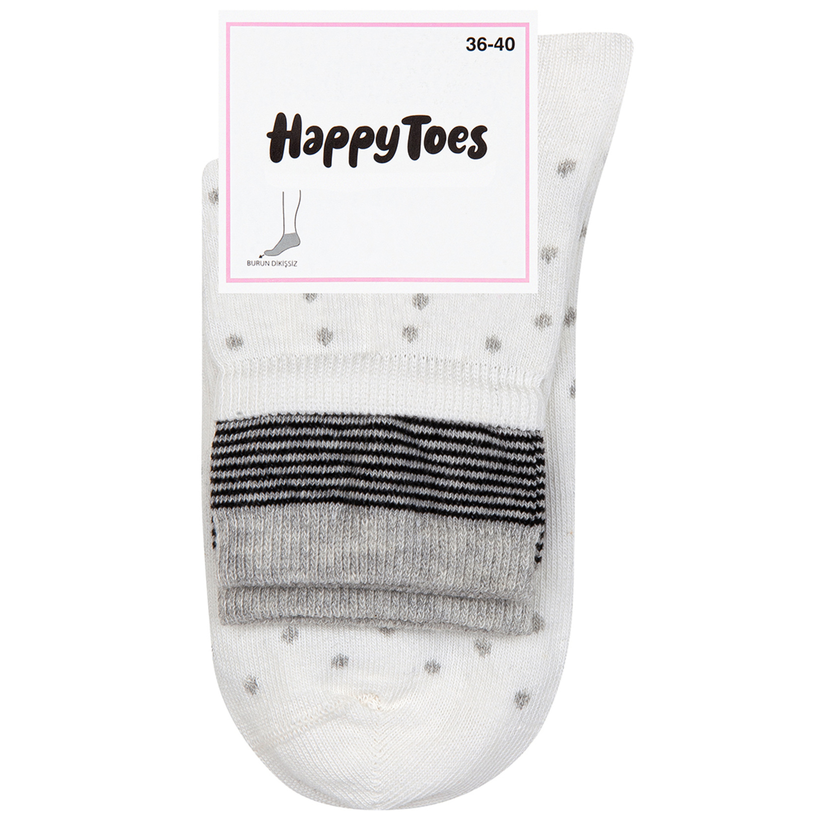 Happy Toes Kadın Çift Lastikli Çorap 36/40 - Görsel 1