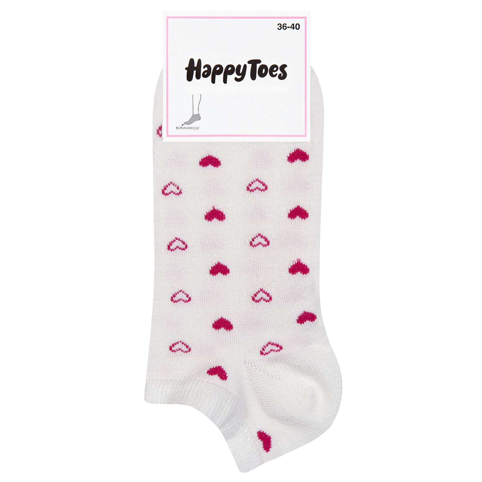 Happy Toes Kadın Viskon Desenli Patik Çorap 36-40 - Görsel 3