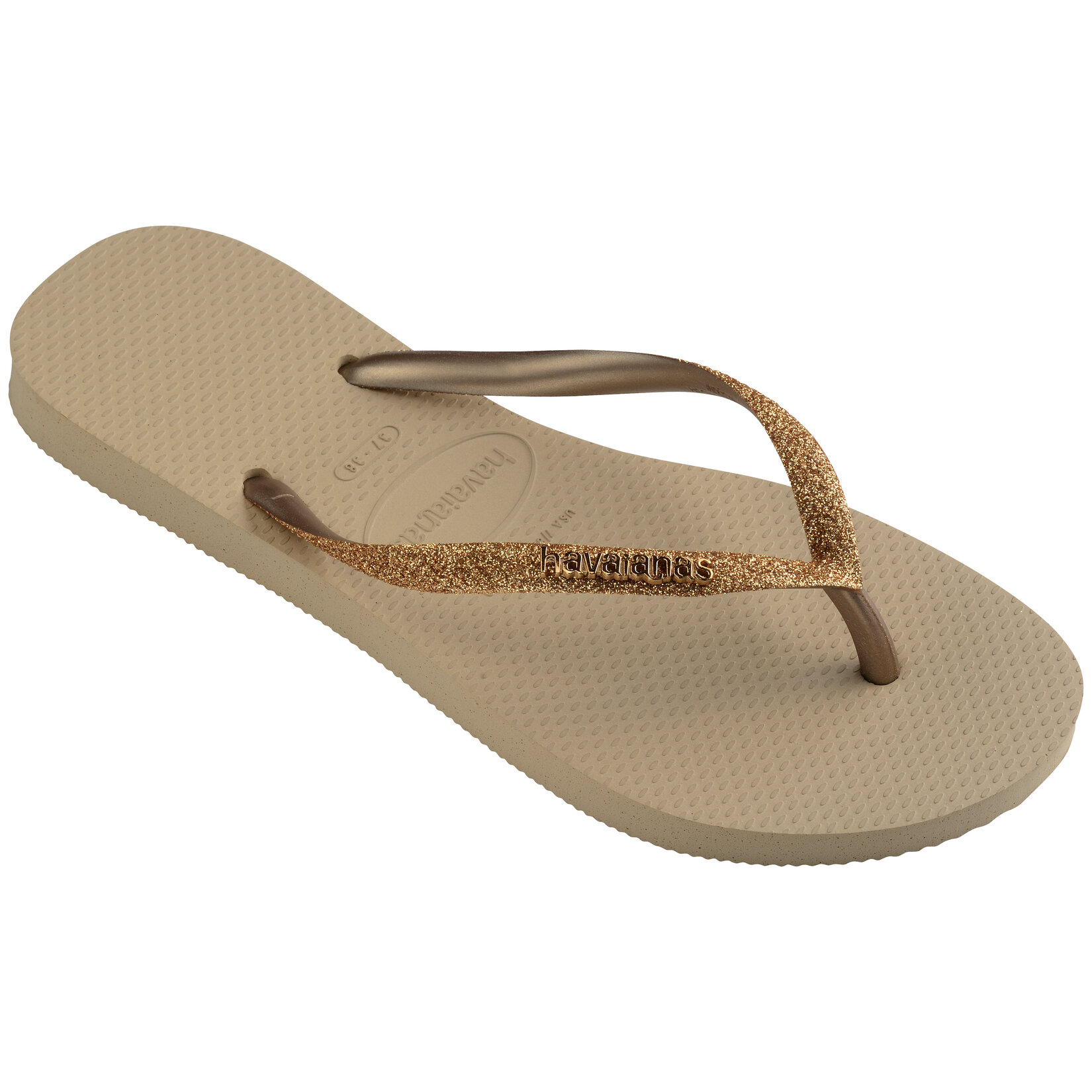 Havaianas Slim Glitter Sand/Gold.Lightmet.35/36 - Görsel 2