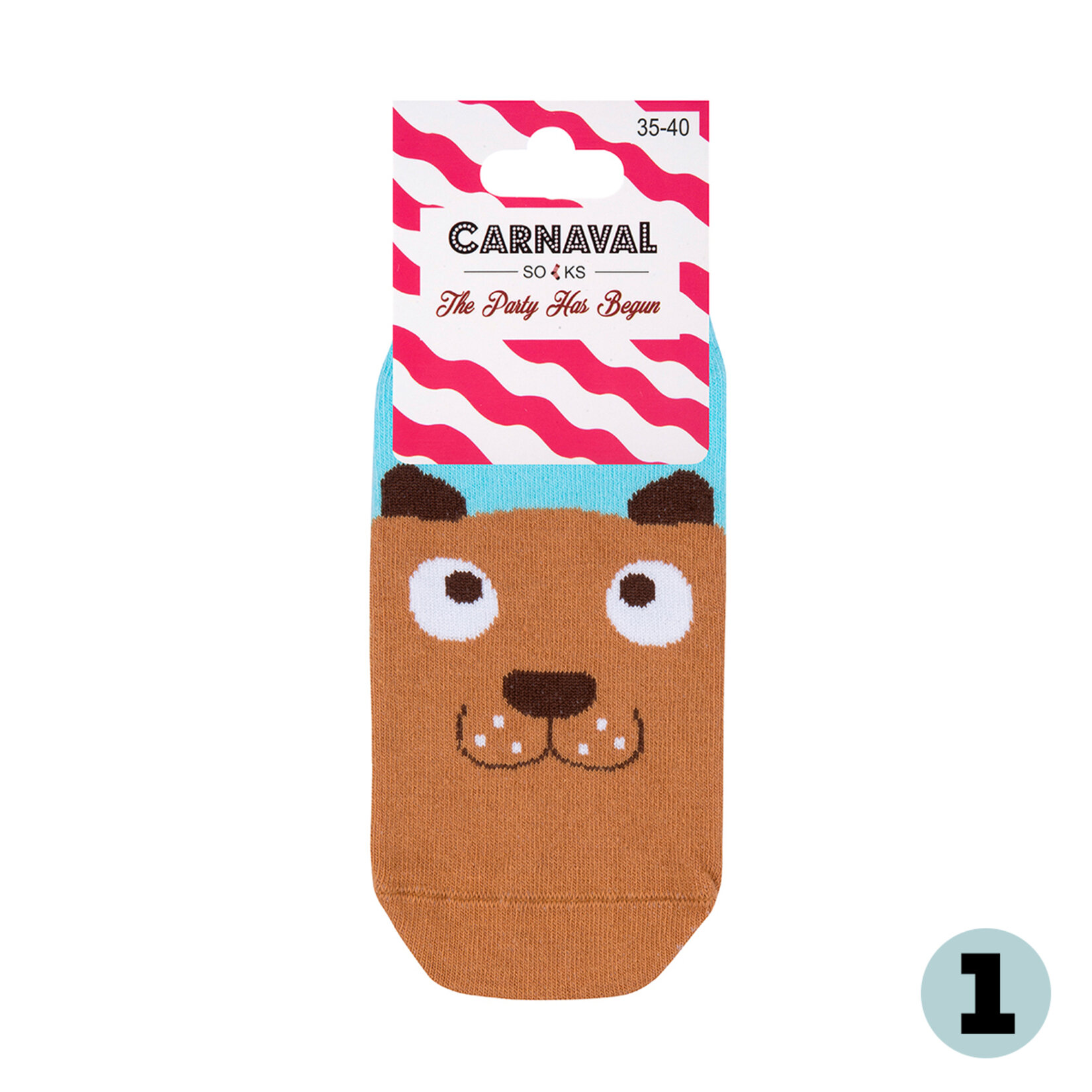 Carnaval Socks Köpek Desenli Kadın Patik Çorap - M - Görsel 1