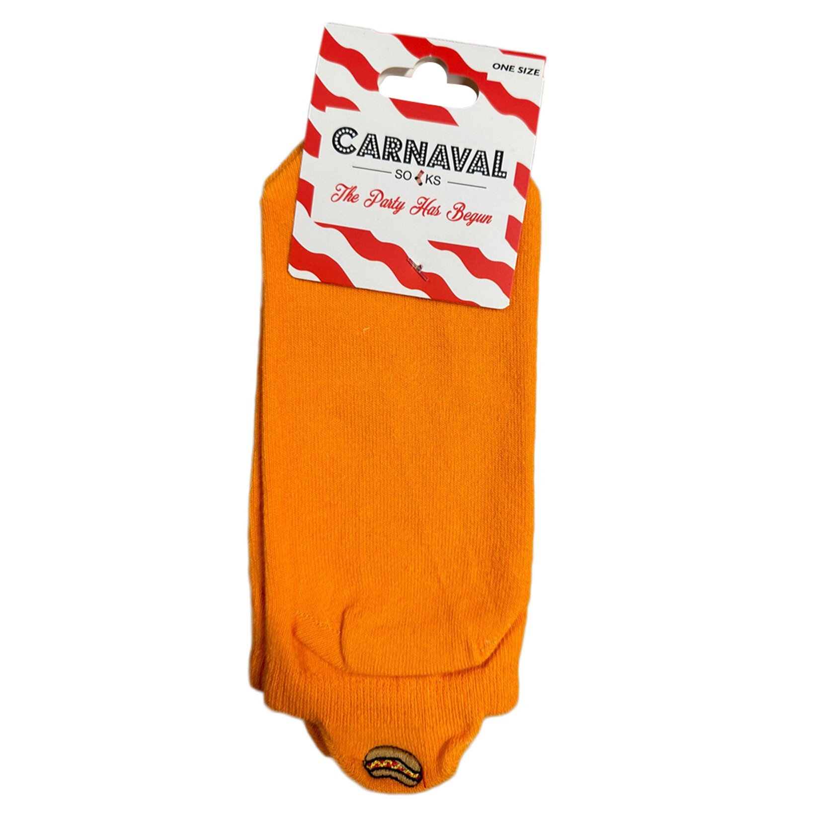 Carnaval Turuncu Sosis Nakışlı Kadın Patik Çorap 37/44