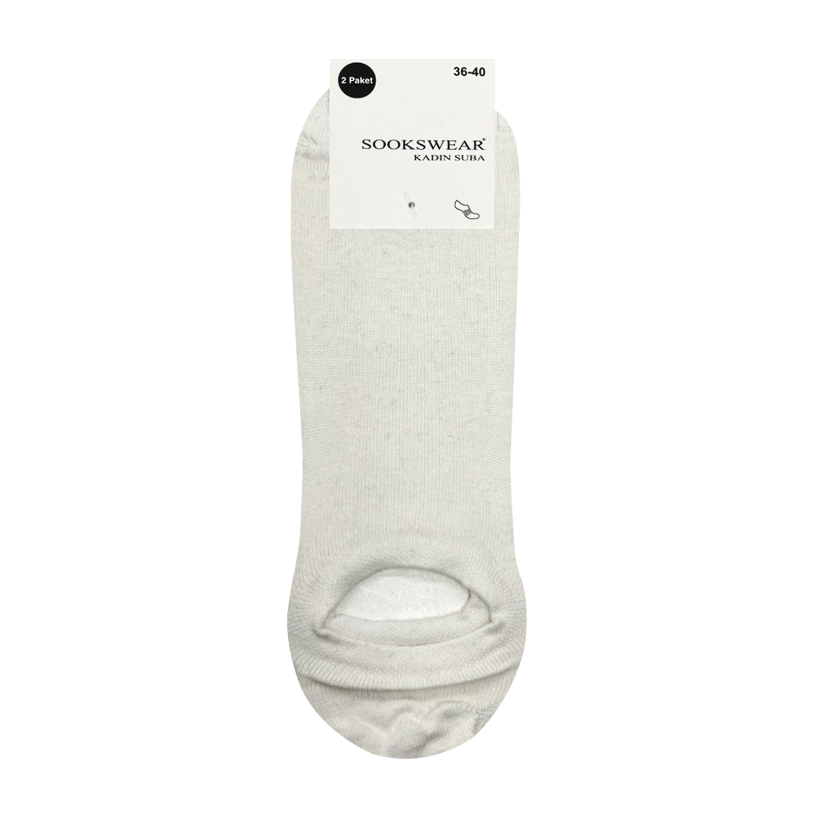 Sookswear Desenli Kapalı Çarık Kadın Çorap 2'li 36/40 - Görsel 2