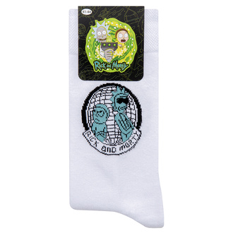 Rick And Morty Yetişkin Erkek Soket Çorap Beyaz