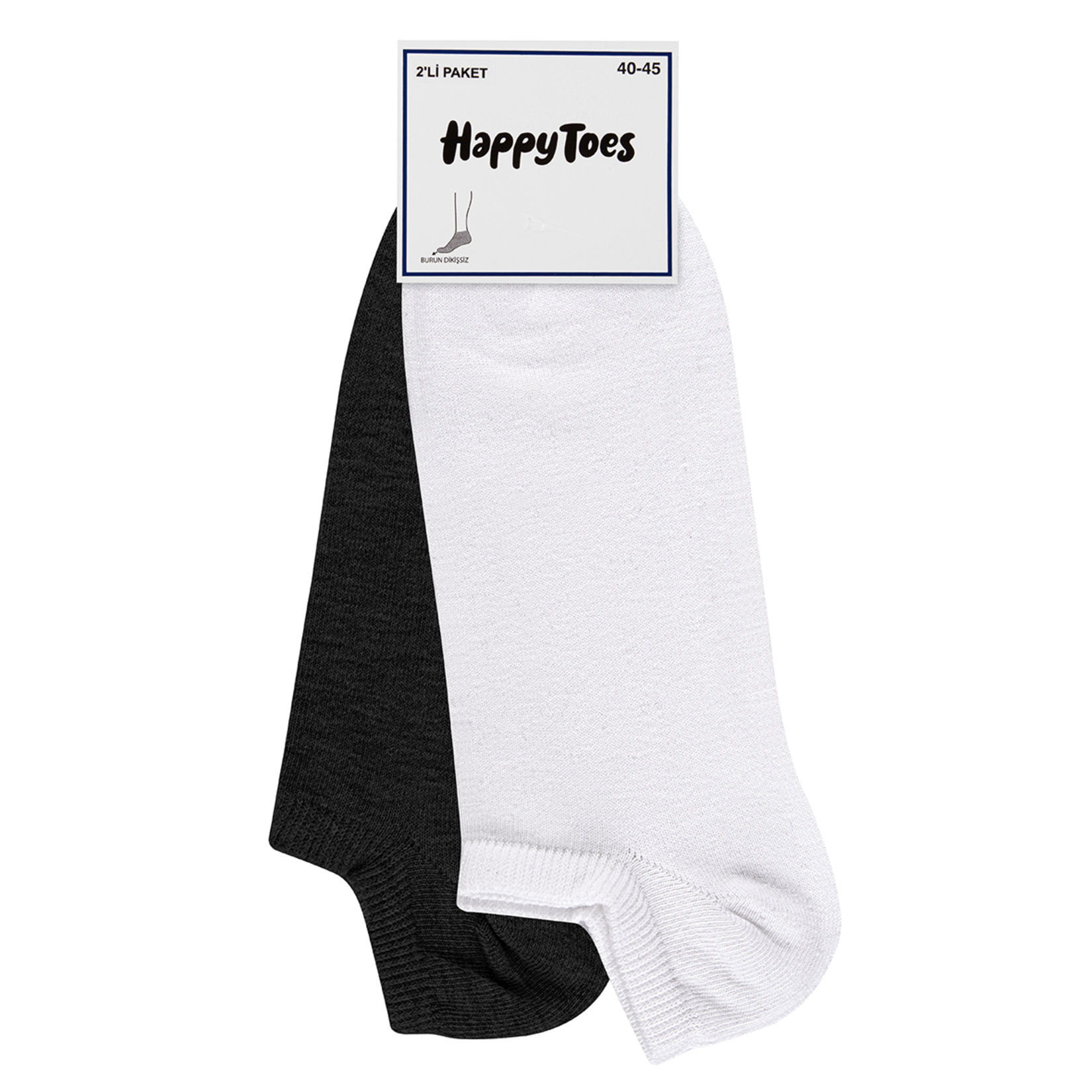 Happy Toes Düz Patik Çorap 2'li 40/45 - Görsel 2