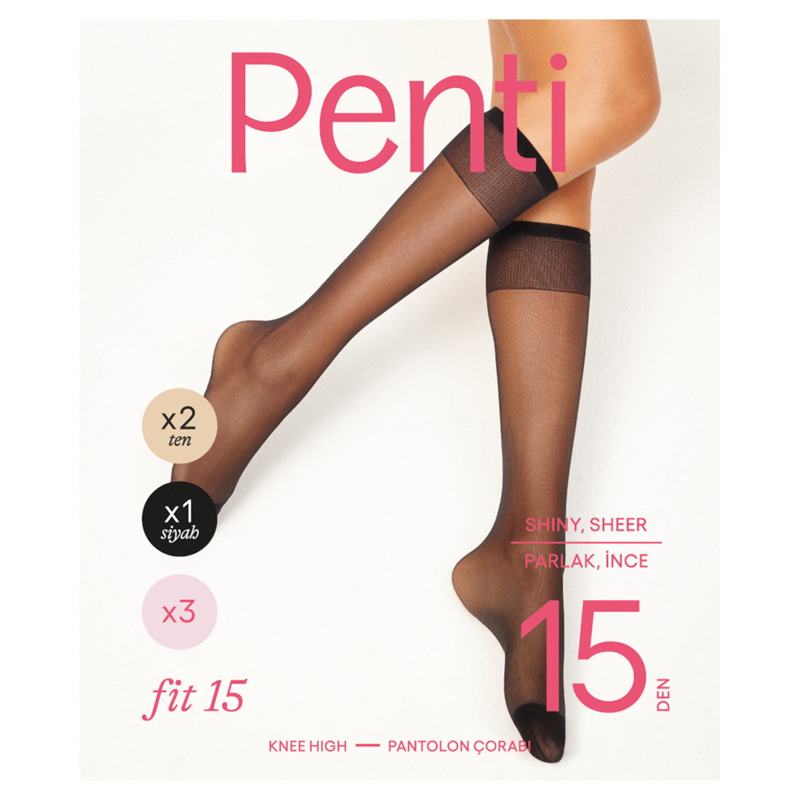 Penti Fit 15 Den  3'lü Pantolon Çorabı