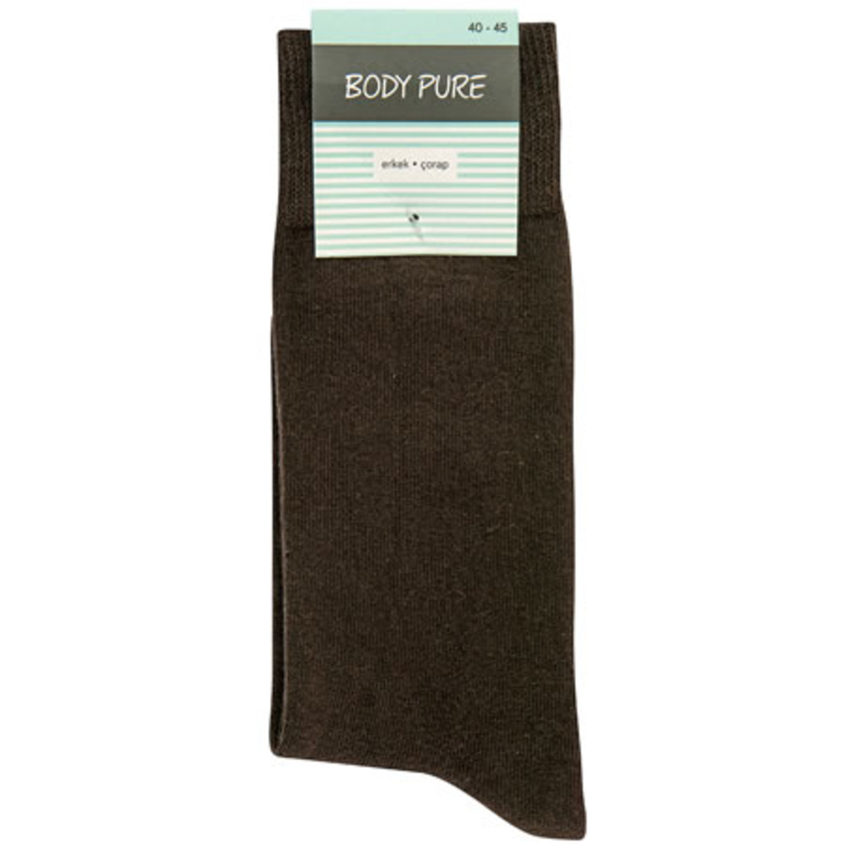 Body Pure Erkek Çorabı Kahverengi - Görsel 1